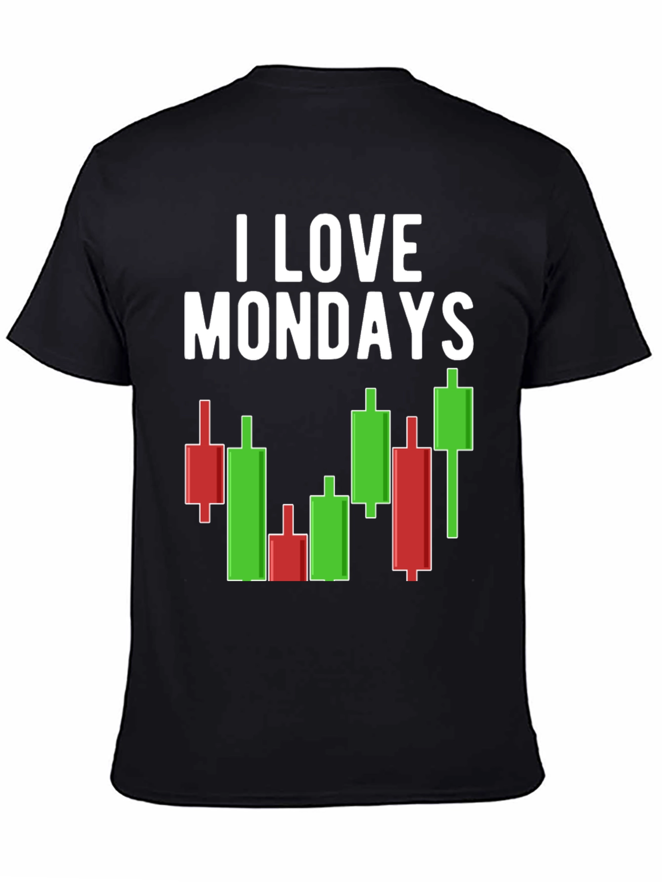 I Love Mondays Stock Market Candlestick T-Shirt
