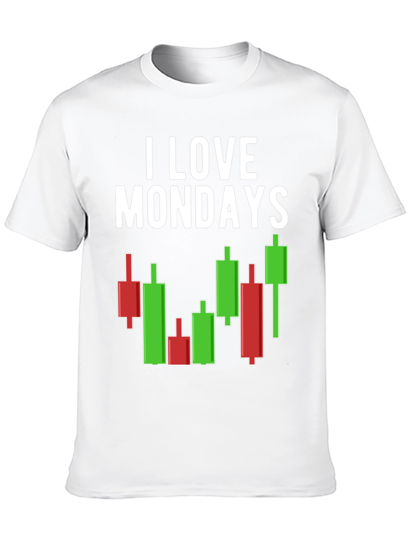 I Love Mondays Stock Market Candlestick T-Shirt