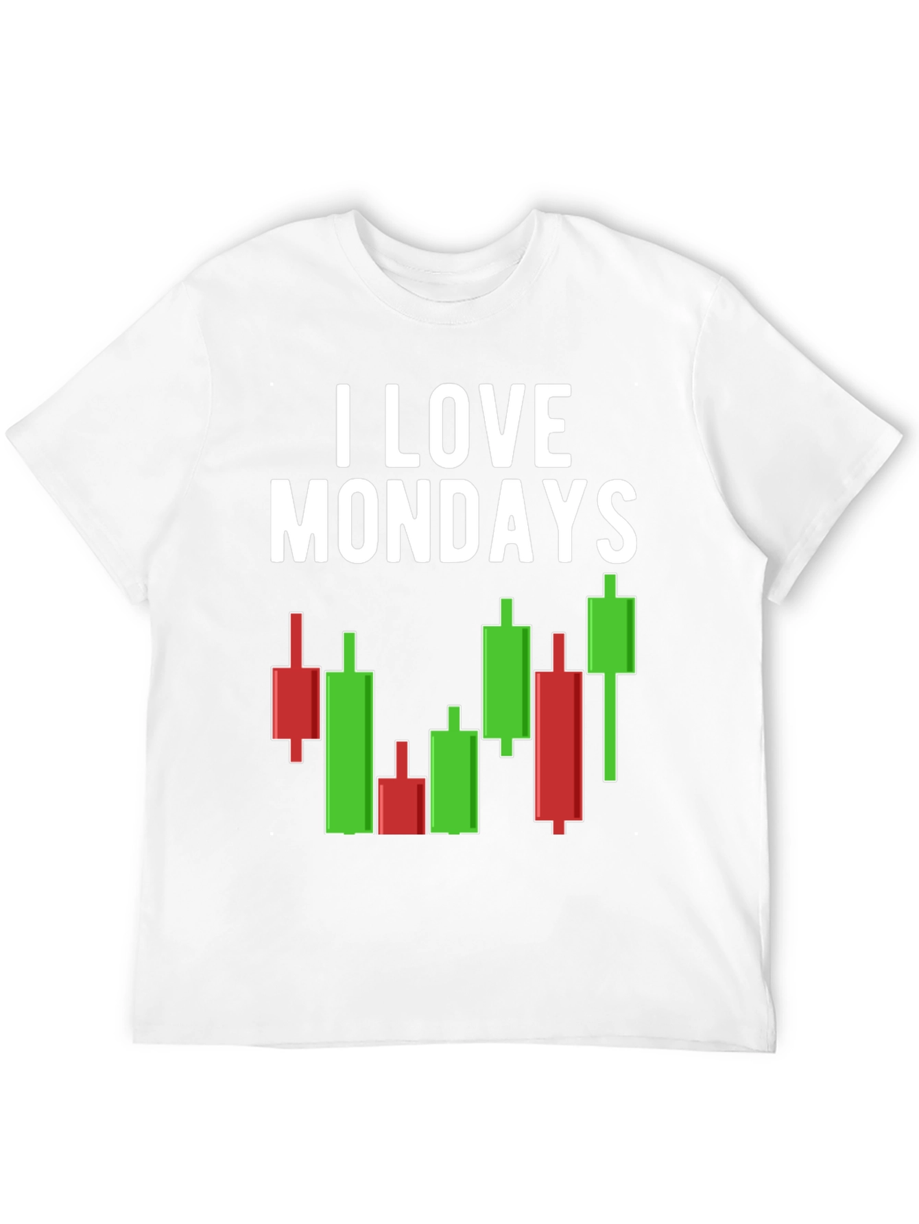 I Love Mondays Stock Market Candlestick T-Shirt