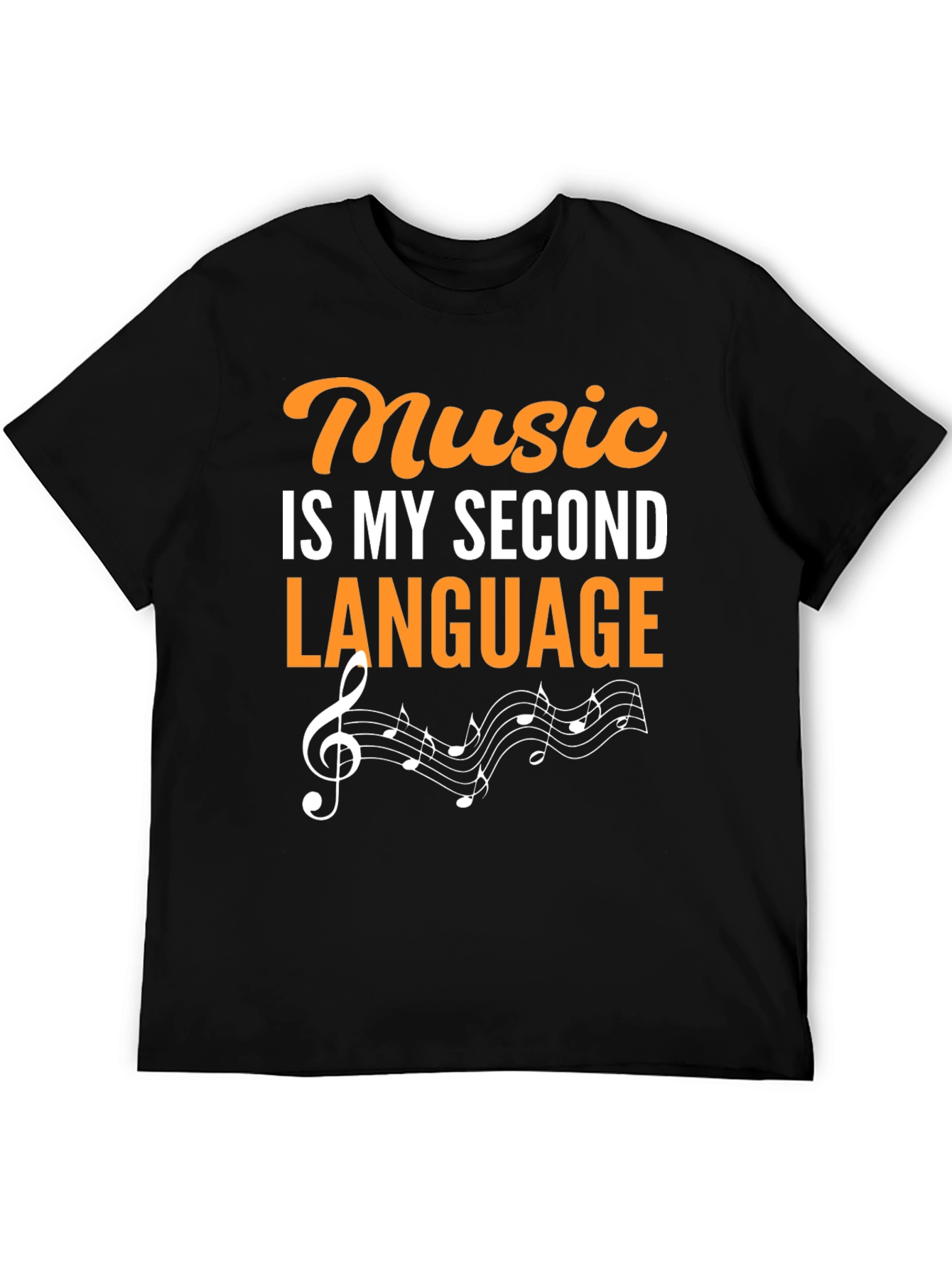 Music Is My Second Language Graphic Tee