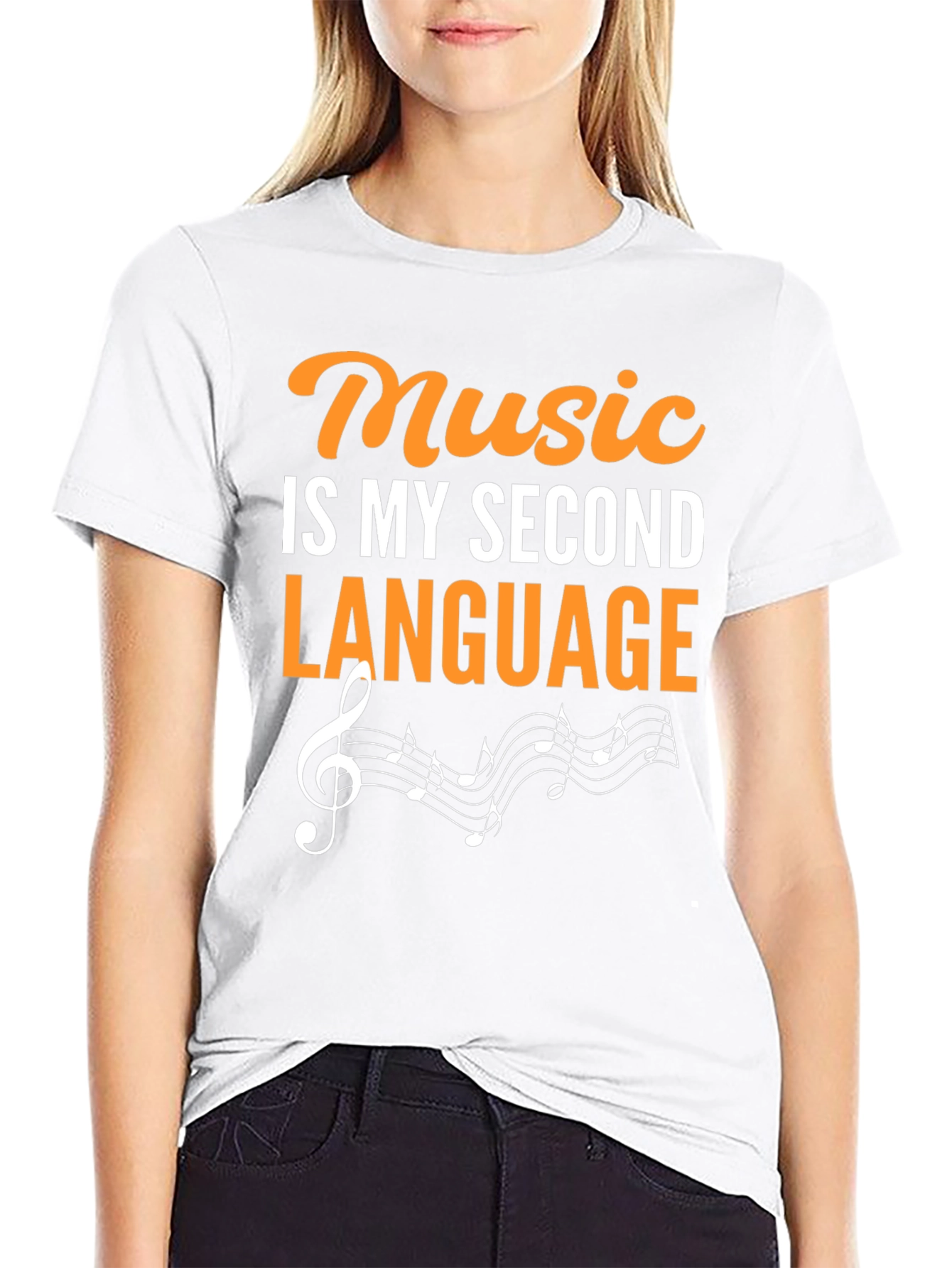 Music Is My Second Language Graphic Tee