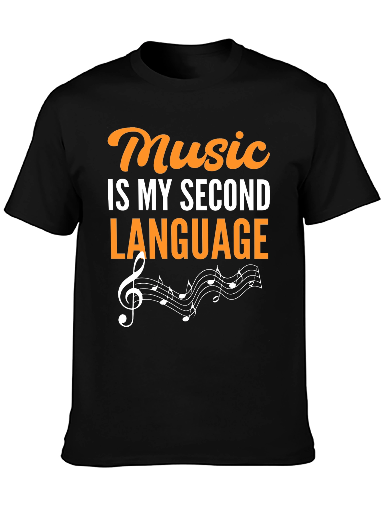 Music Is My Second Language Graphic Tee