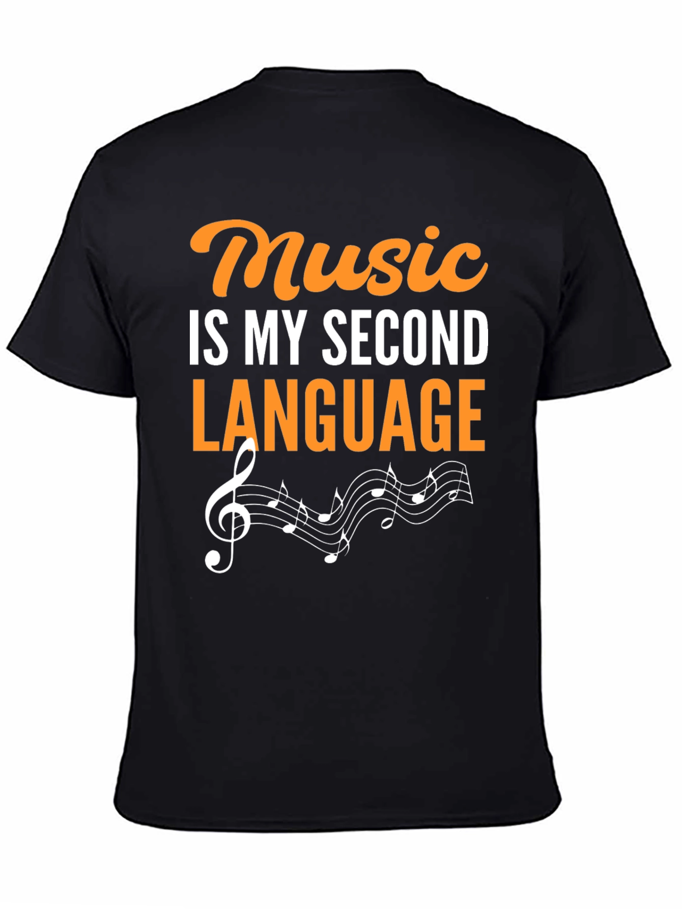 Music Is My Second Language Graphic Tee