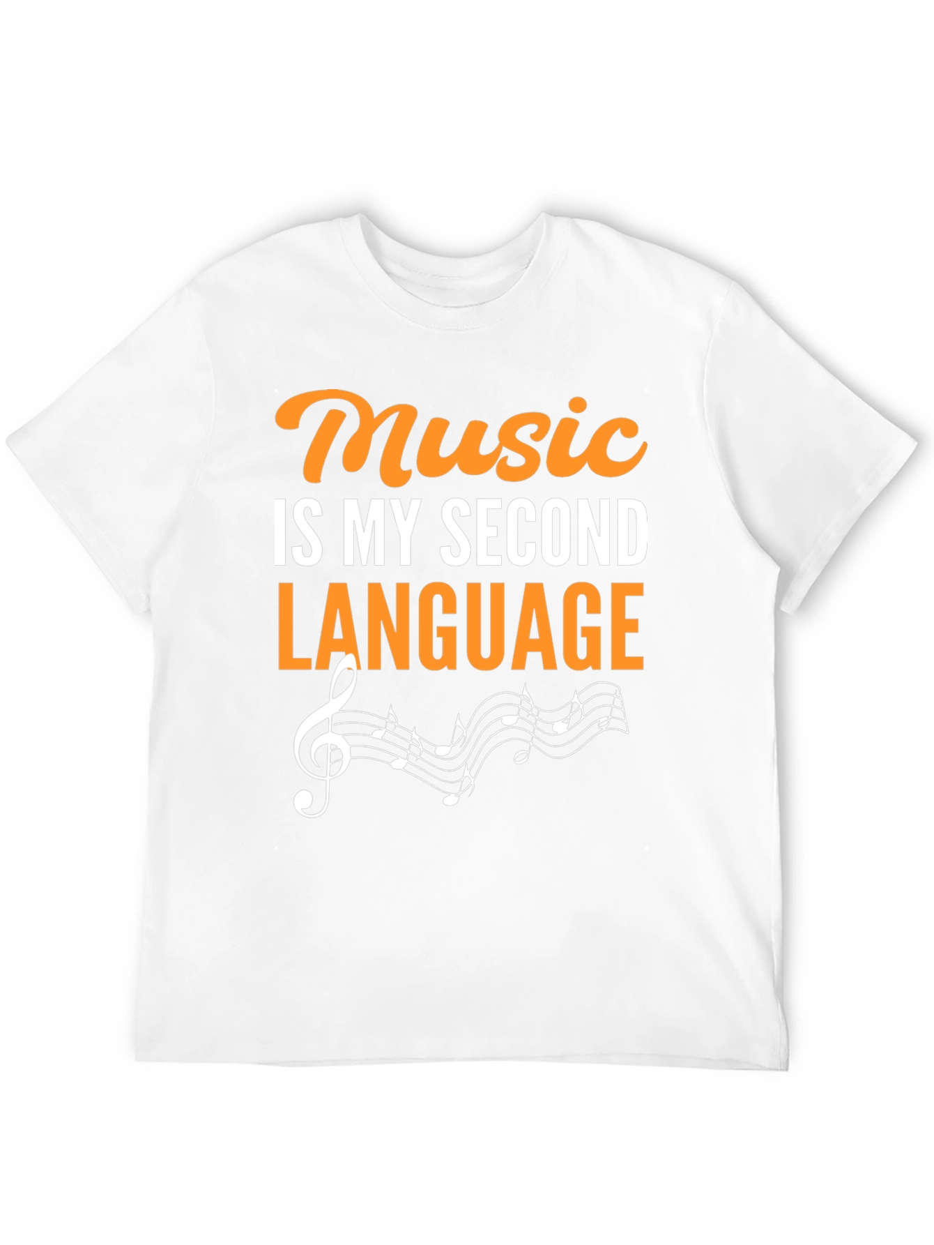 Music Is My Second Language Graphic Tee