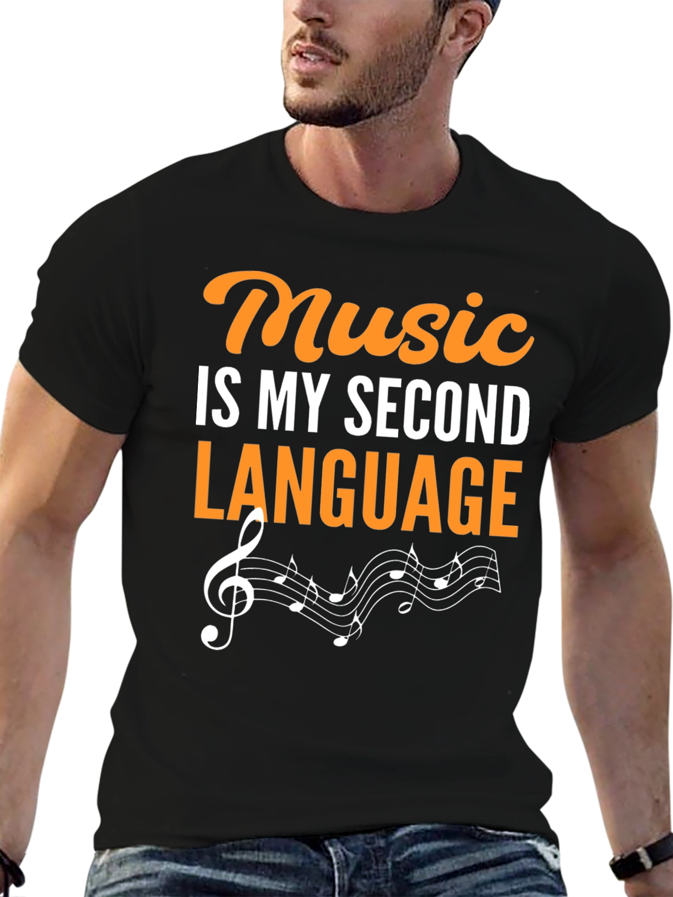 Music Is My Second Language Graphic Tee