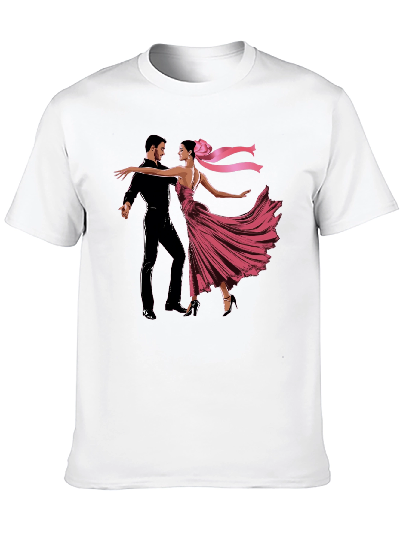 Dancing Couple Graphic T-Shirt - Elegant Style