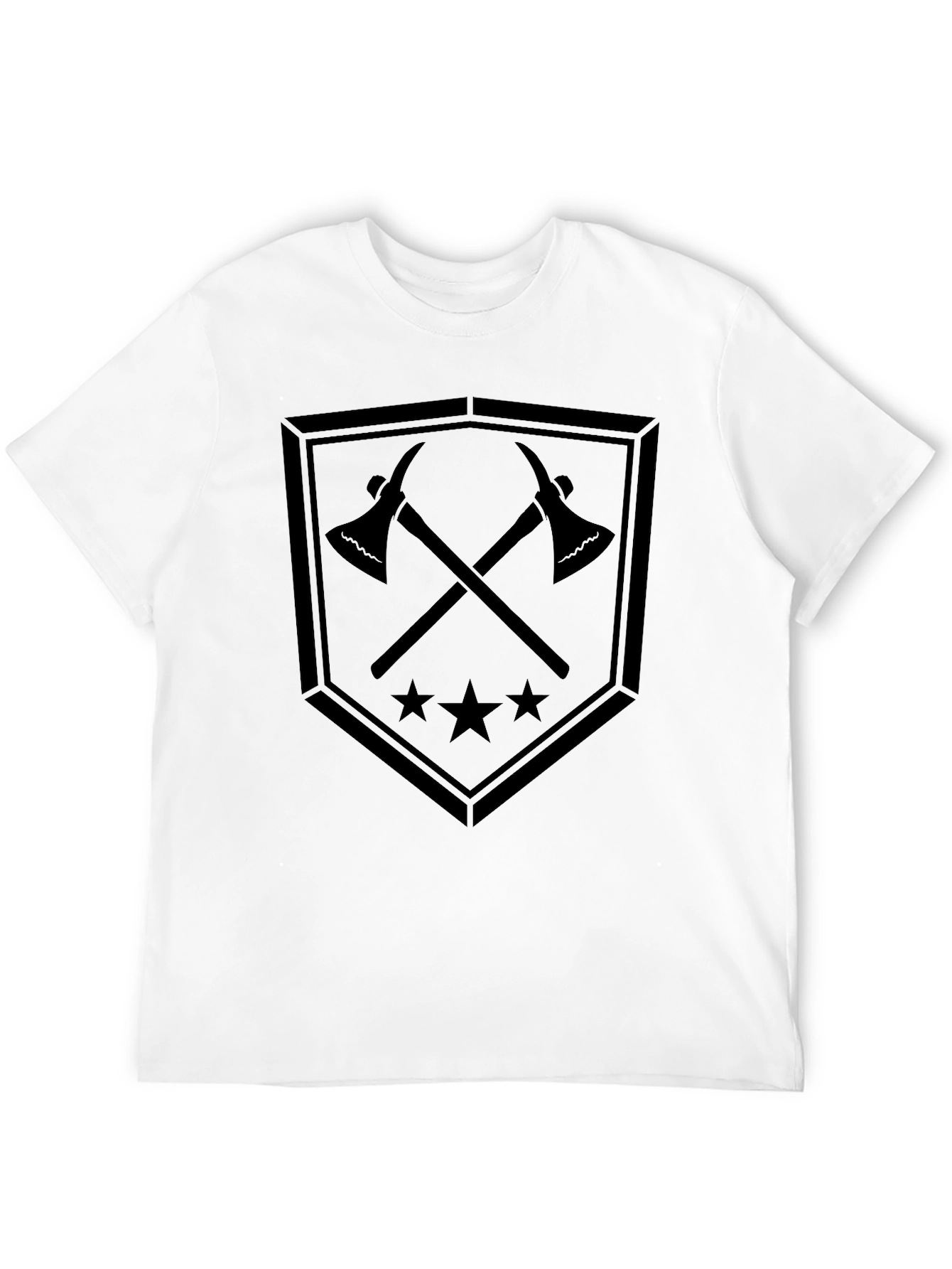 Axe & Stars Shield Graphic Tee - Black