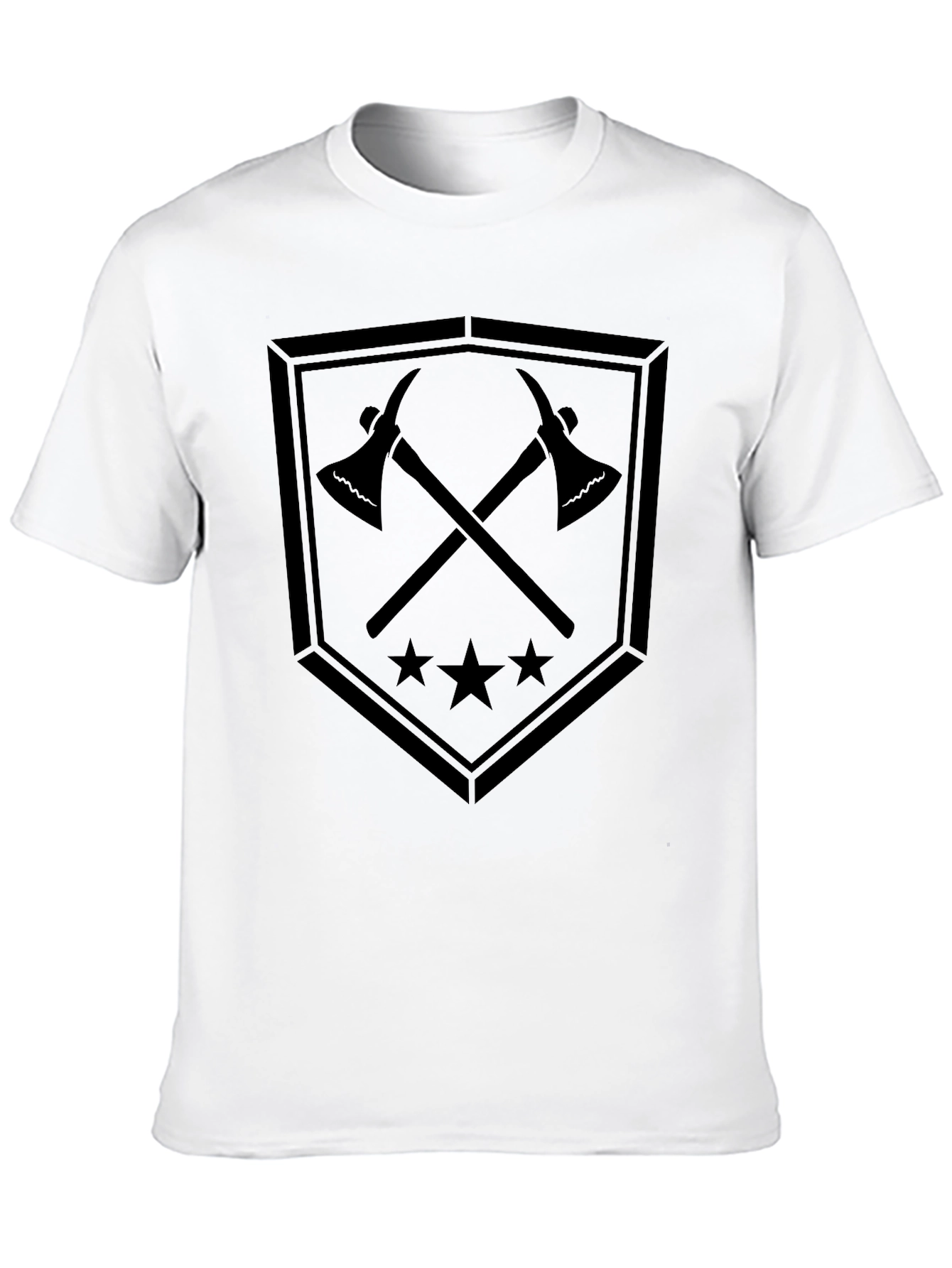 Axe & Stars Shield Graphic Tee - Black