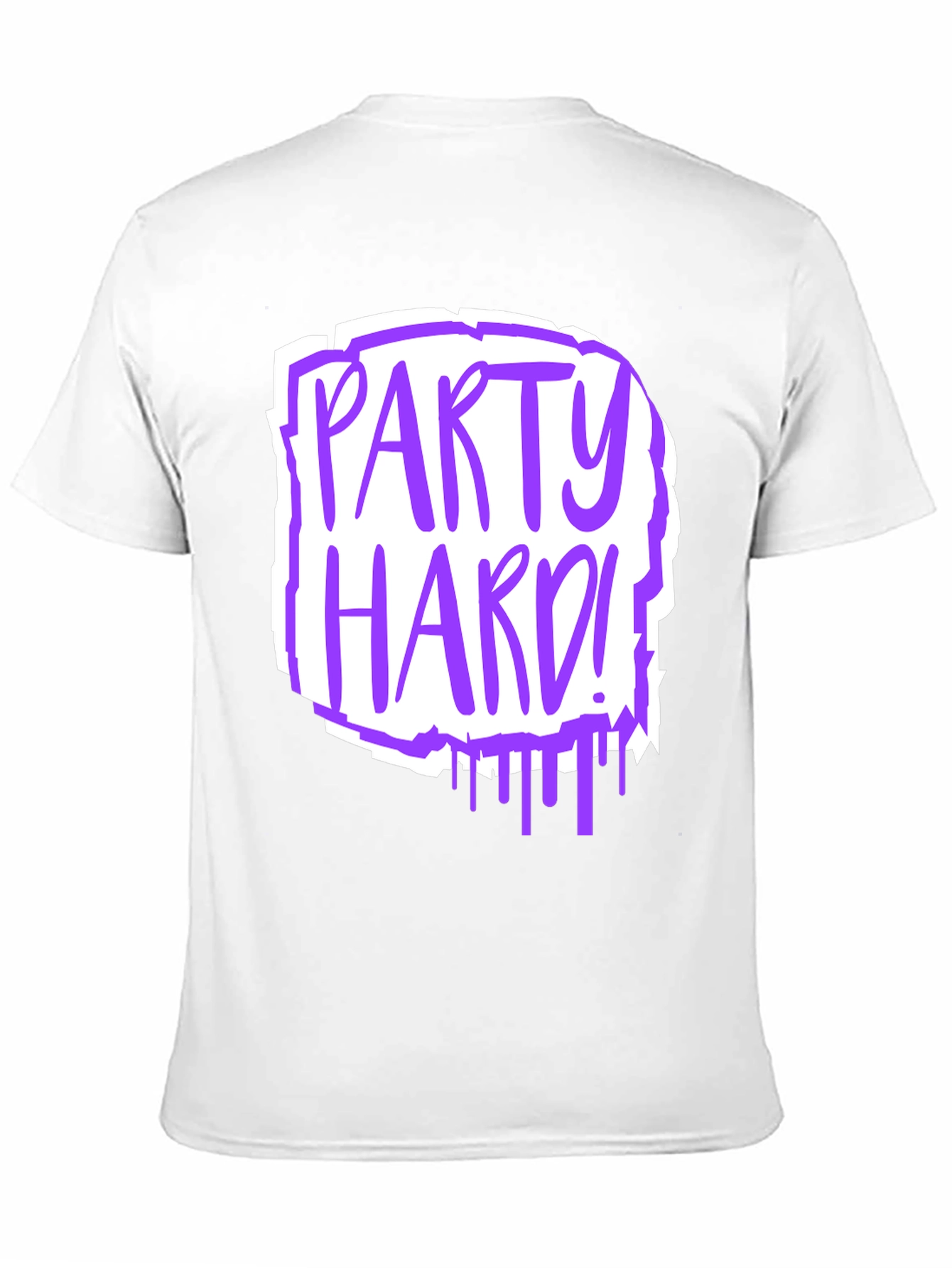Party Hard Graphic Tee - Black Cotton T-Shirt