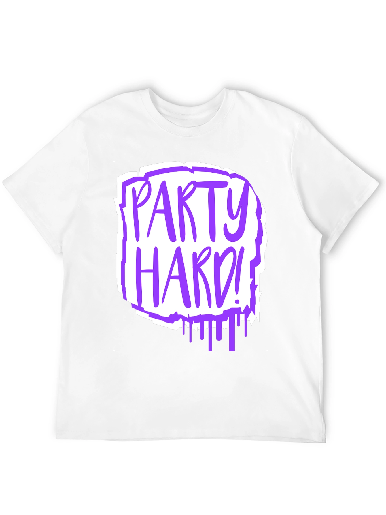 Party Hard Graphic Tee - Black Cotton T-Shirt