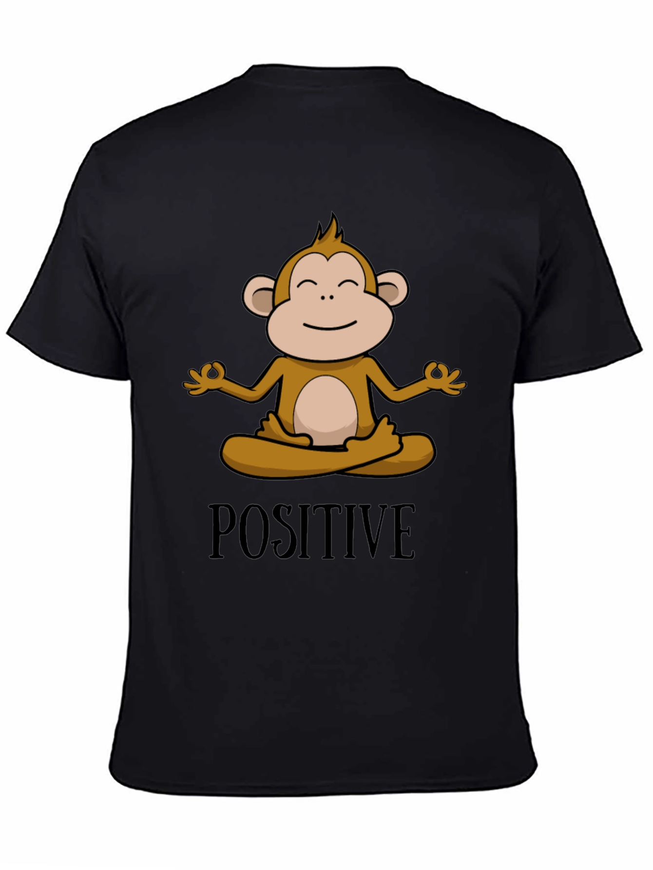 Positive Monkey Meditation Graphic Tee