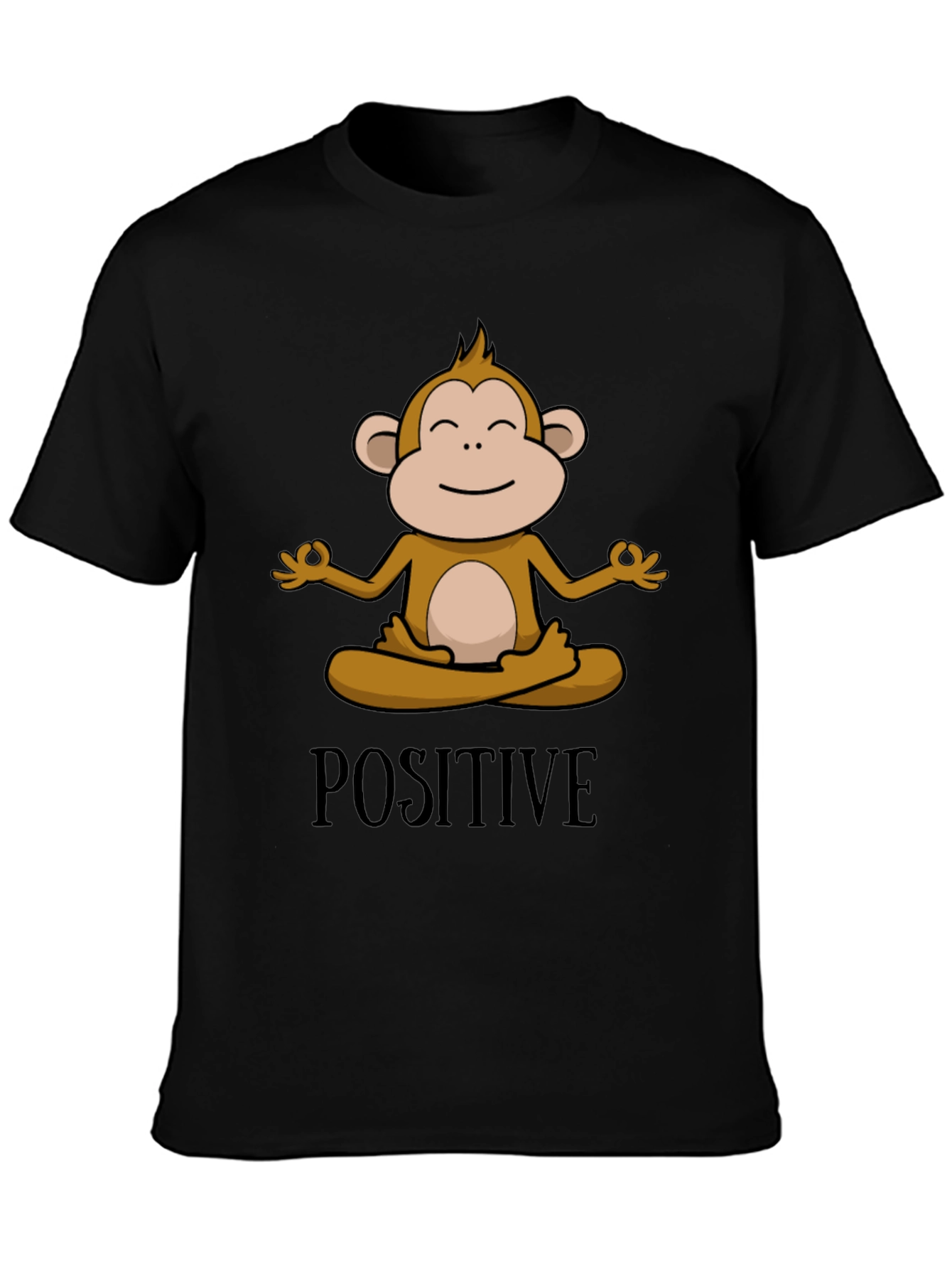 Positive Monkey Meditation Graphic Tee