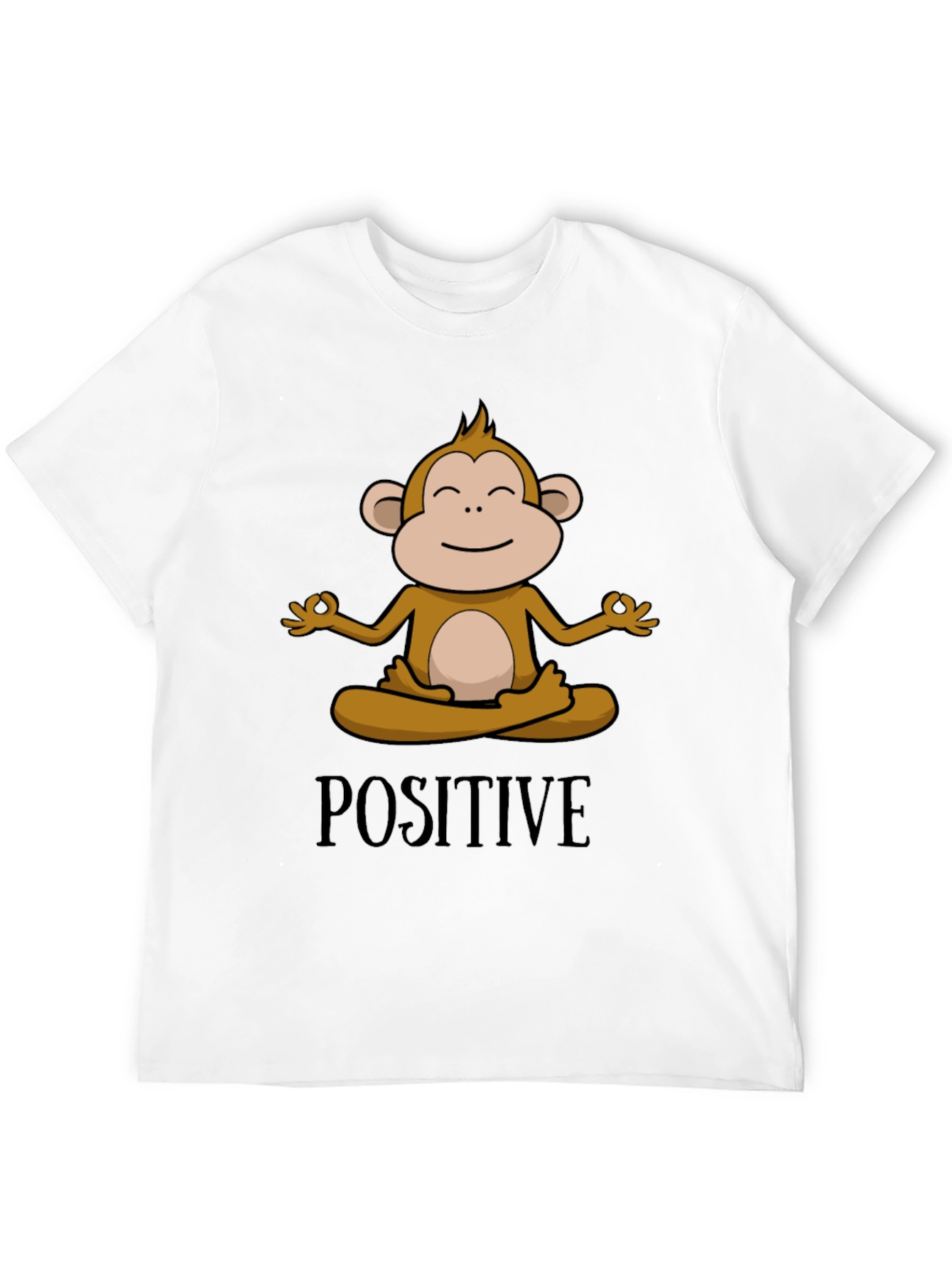 Positive Monkey Meditation Graphic Tee