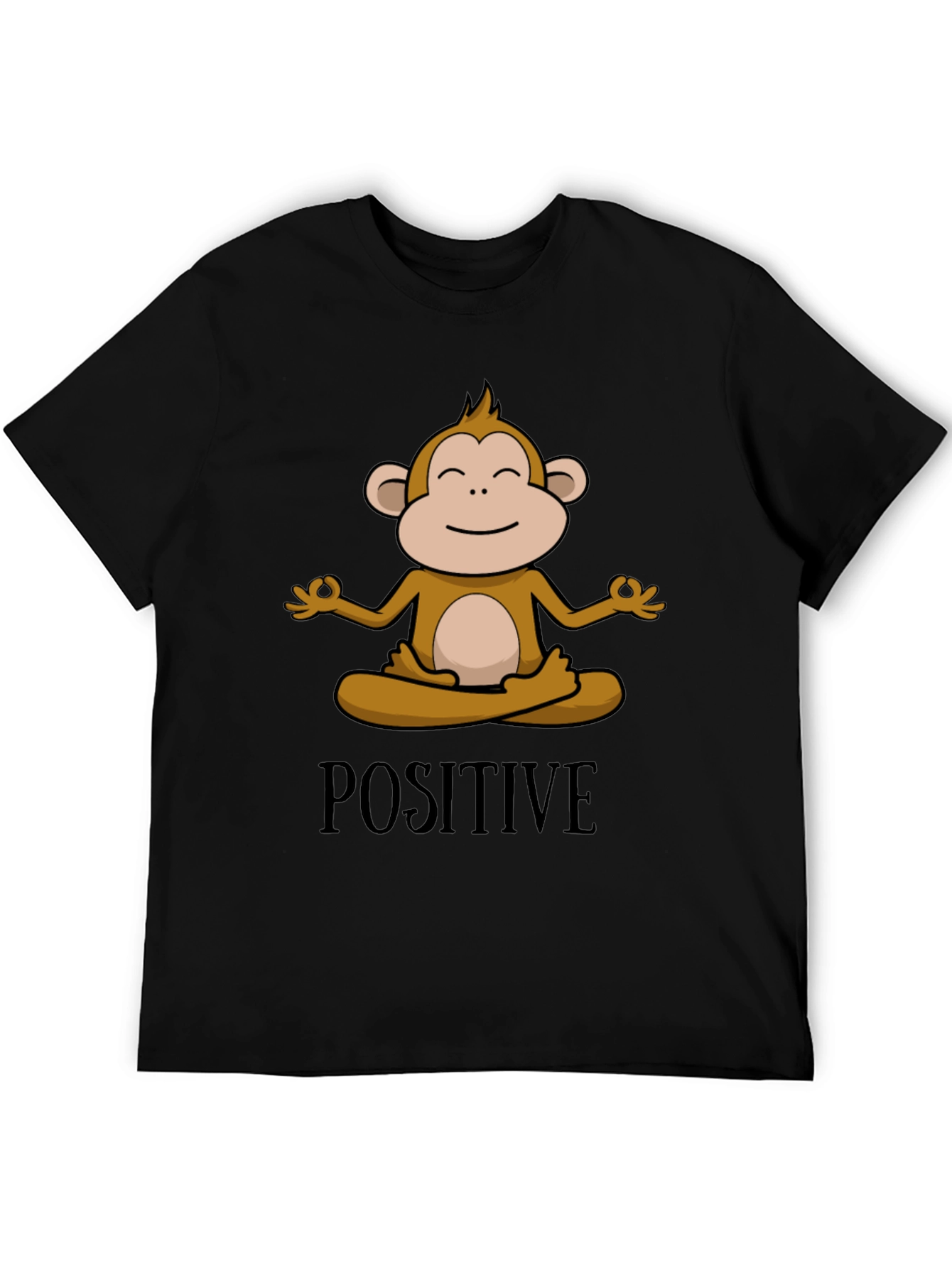 Positive Monkey Meditation Graphic Tee
