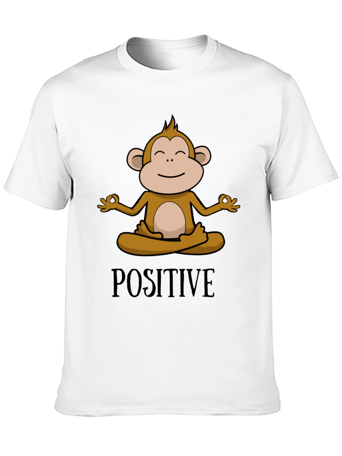 Positive Monkey Meditation Graphic Tee