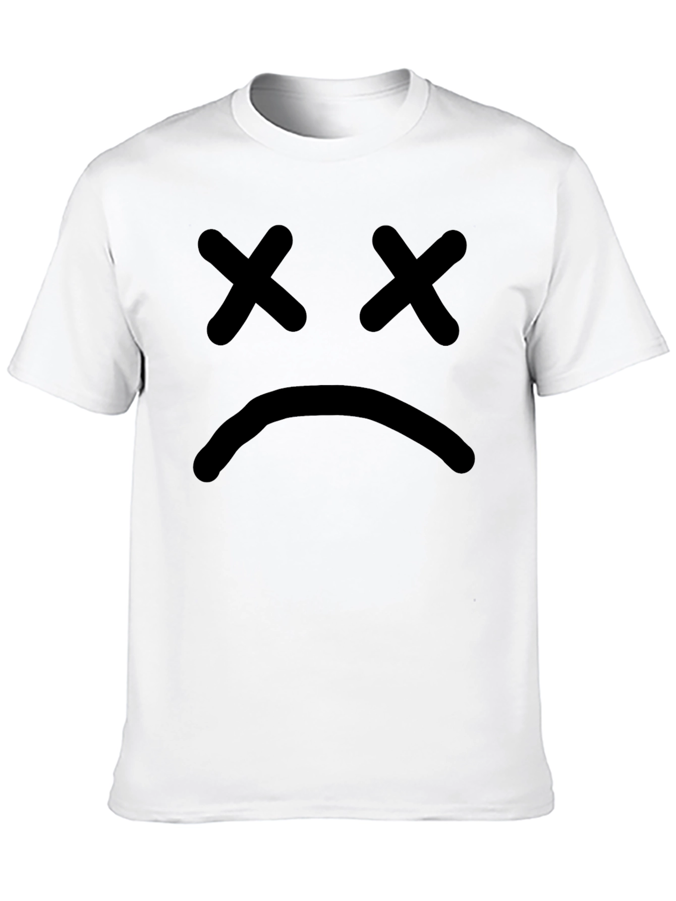 Sad Face Graphic Tee - Unisex Black T-Shirt