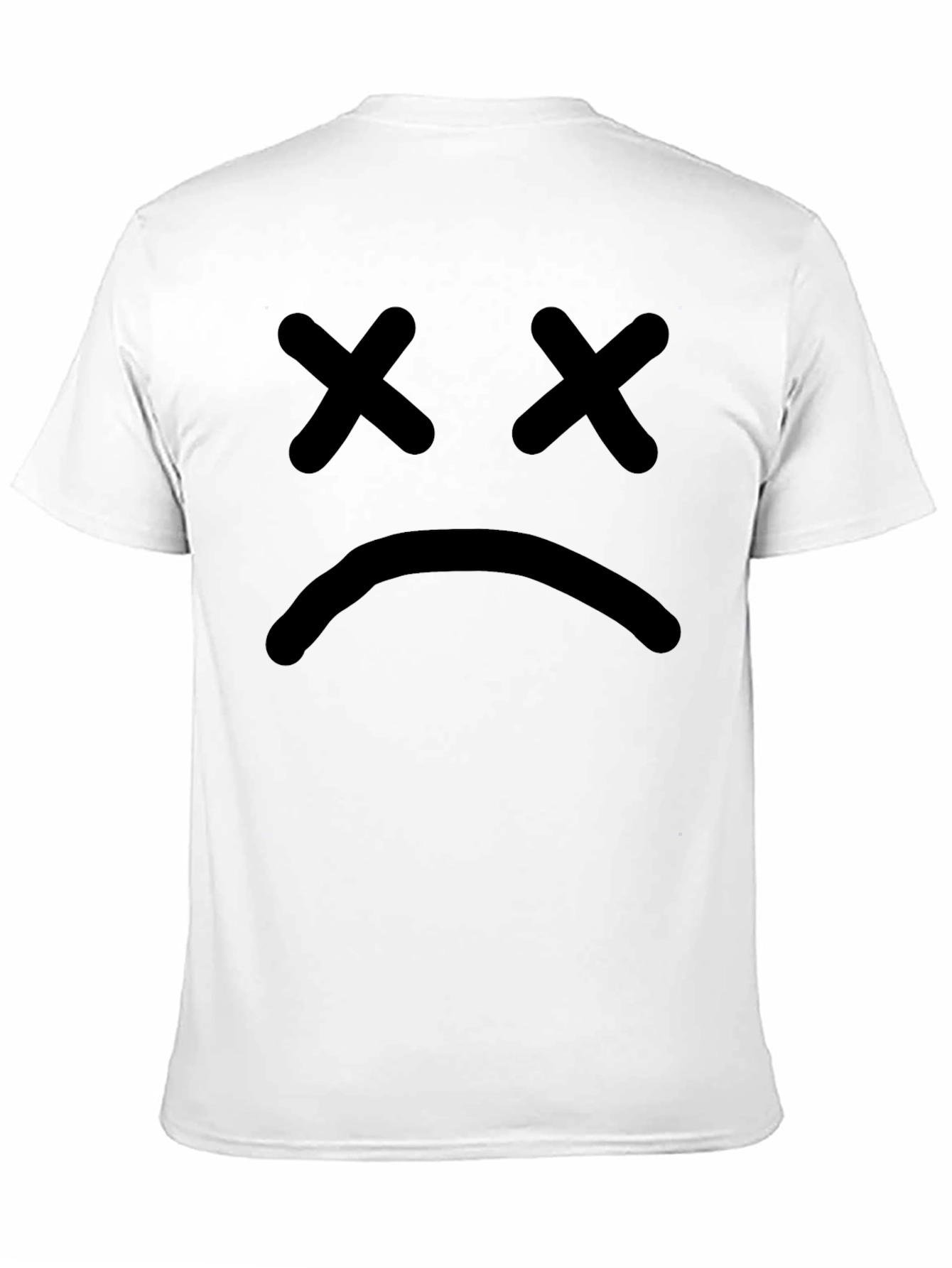 Sad Face Graphic Tee - Unisex Black T-Shirt