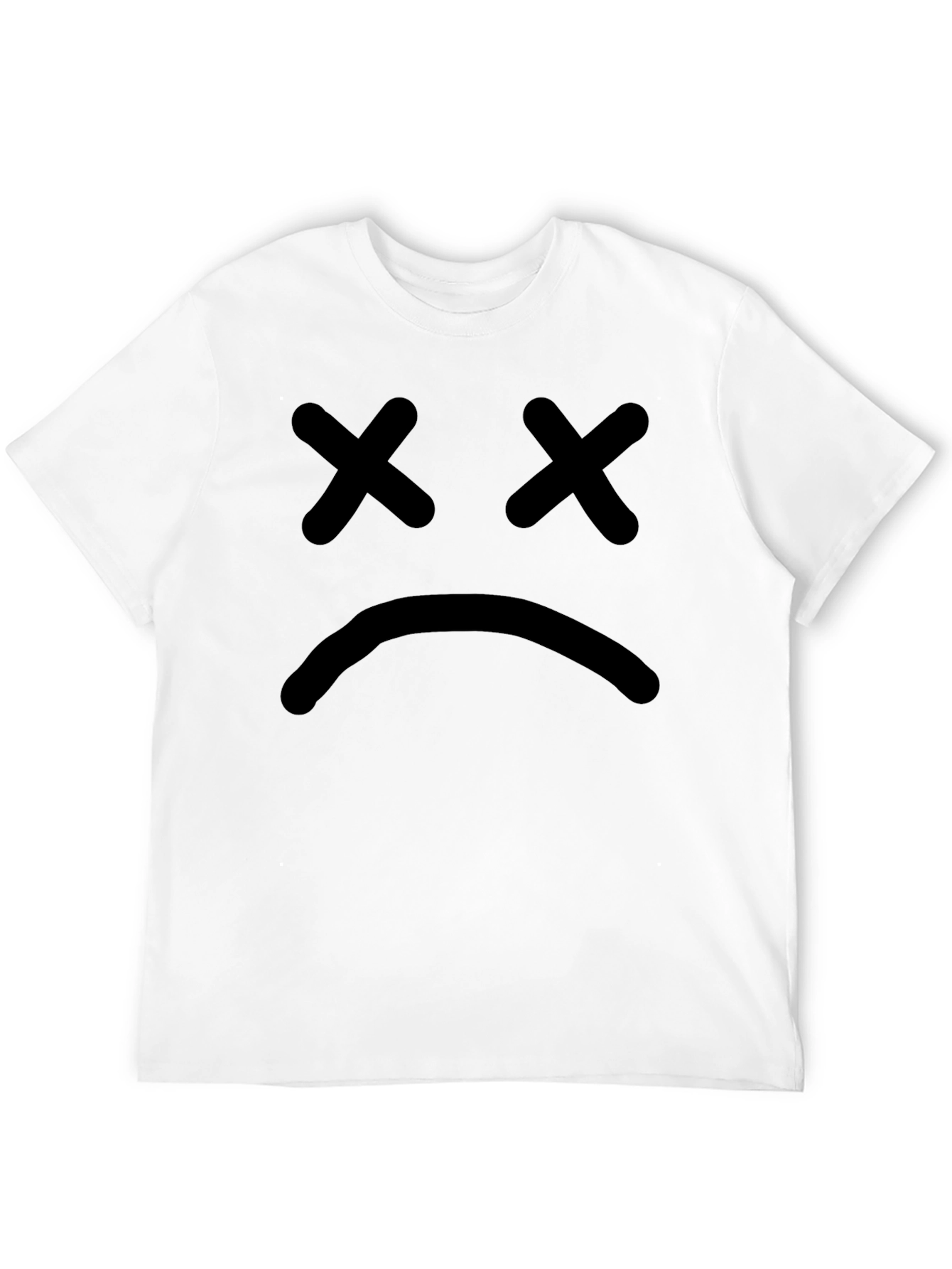 Sad Face Graphic Tee - Unisex Black T-Shirt