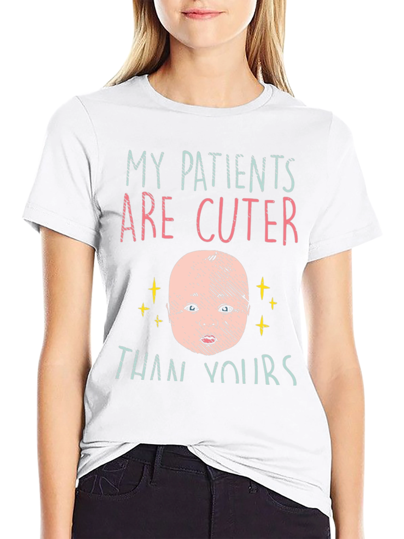 My Patients Are Cuter Than Yours Black T-Shirt