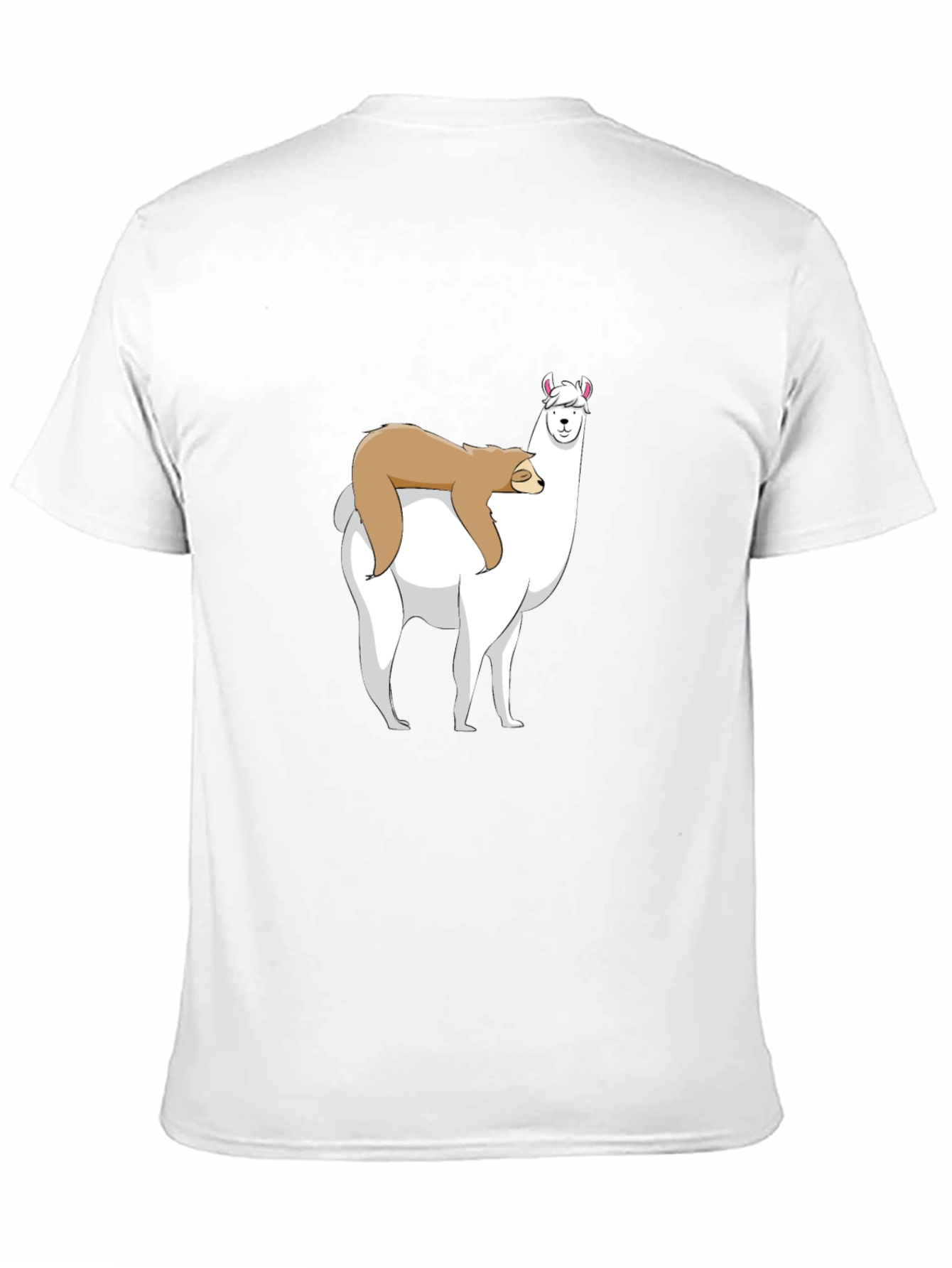Sloth Riding Llama Graphic T-Shirt