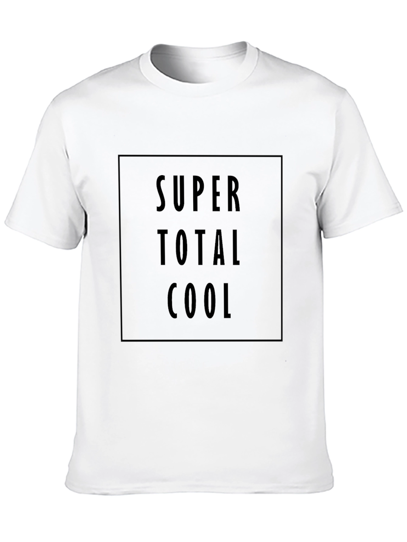 Super Total Cool Graphic Tee - Stylish Black T-Shirt
