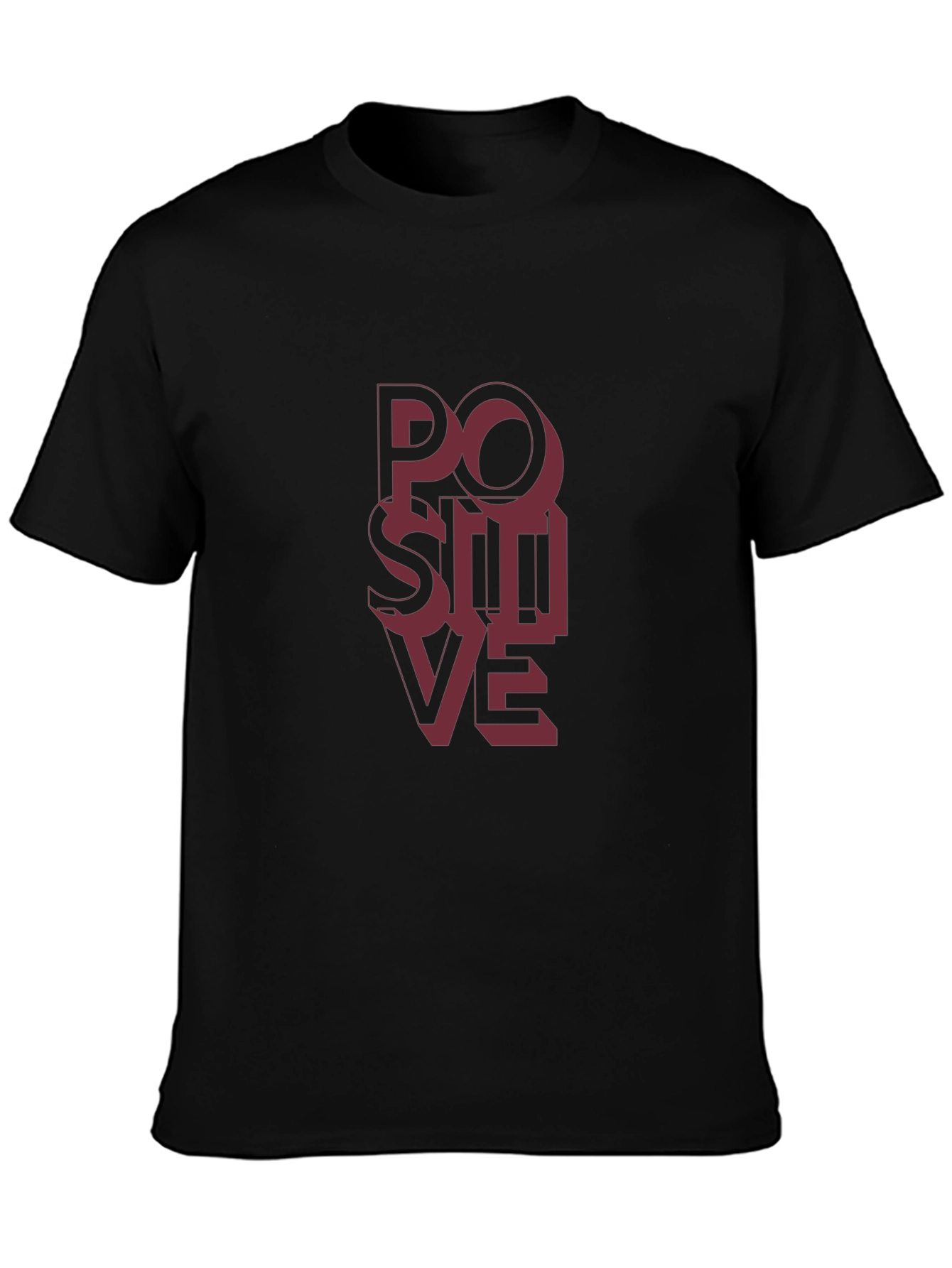 Positive Graphic Tee - Modern Black T-Shirt