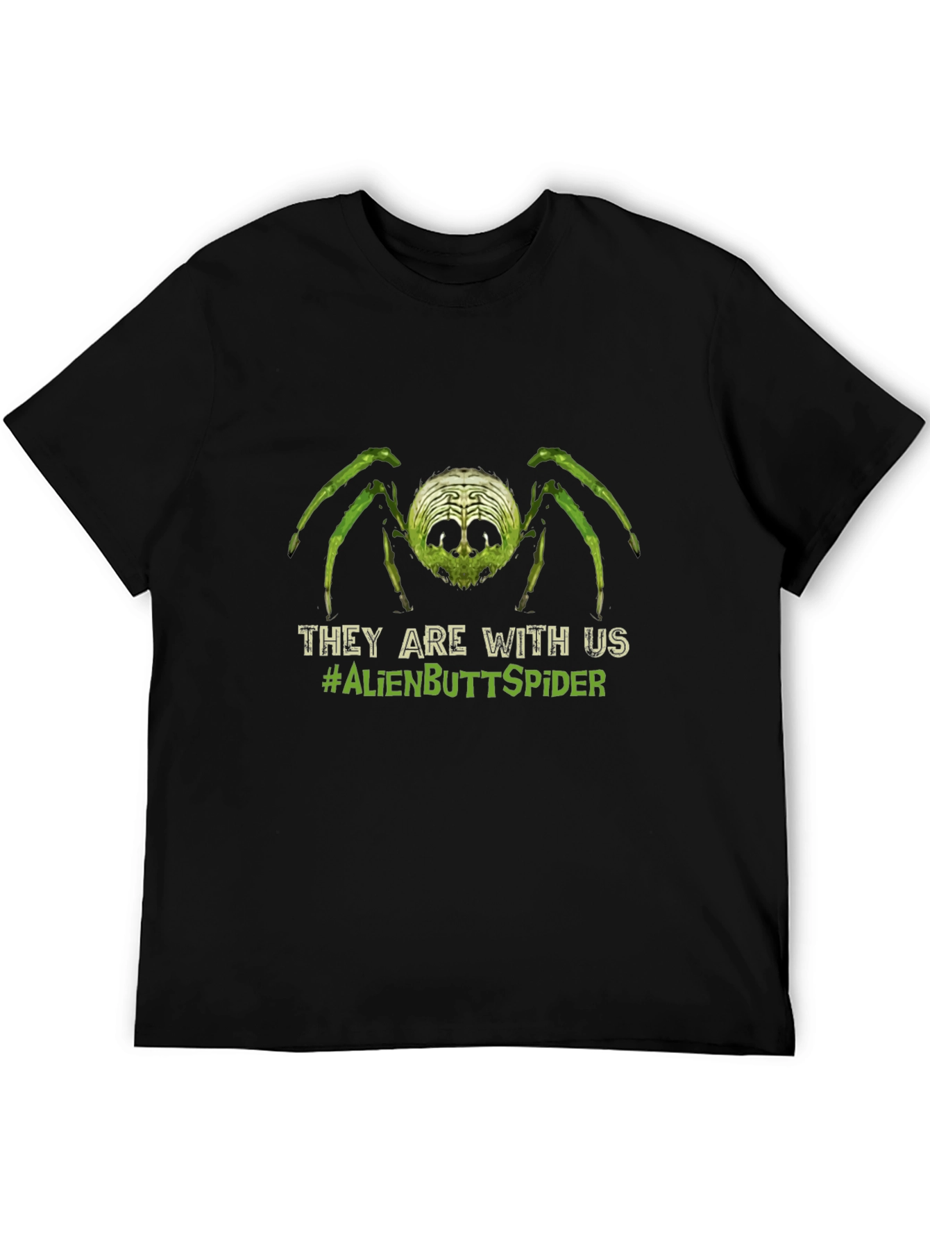 Alien Butt Spider Graphic Tee - Novelty T-Shirt