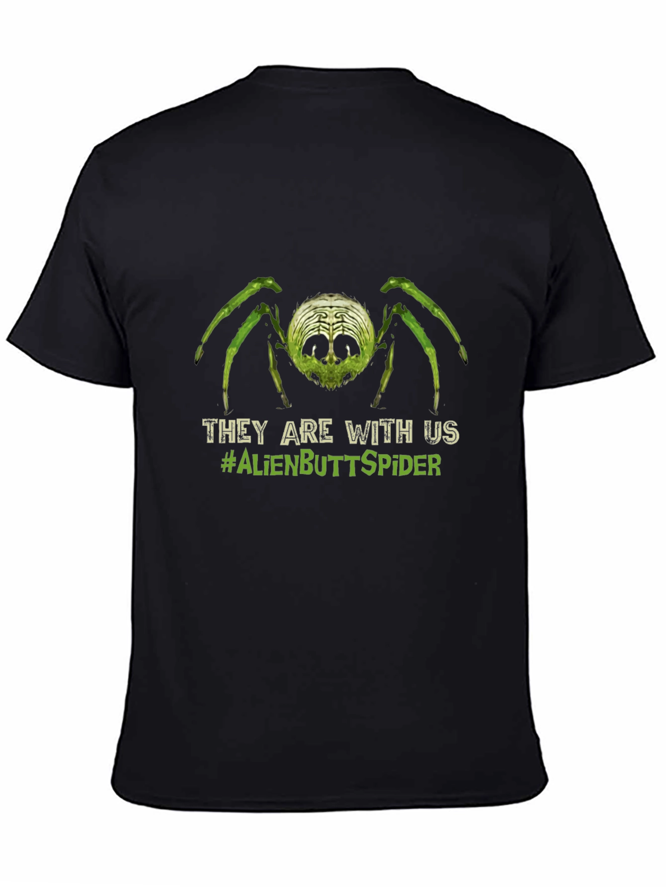 Alien Butt Spider Graphic Tee - Novelty T-Shirt