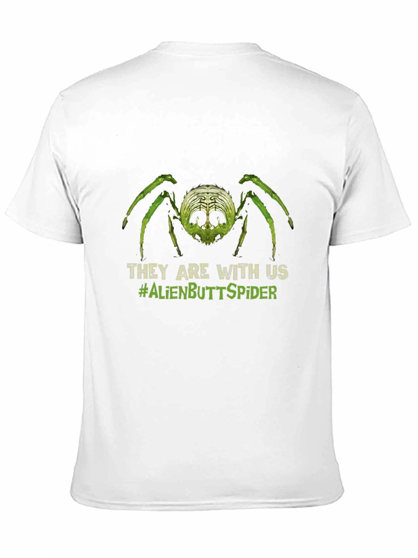 Alien Butt Spider Graphic Tee - Novelty T-Shirt