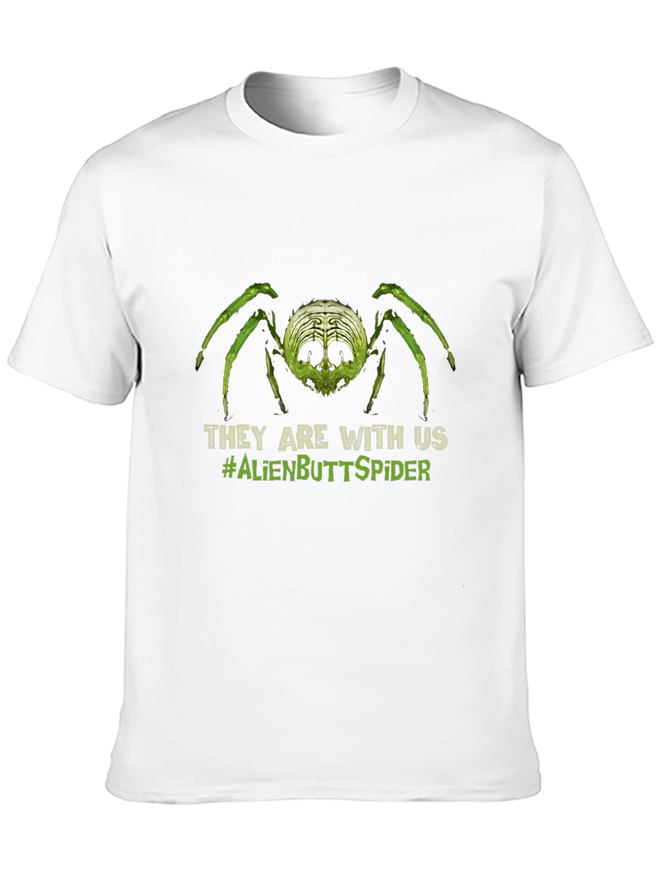 Alien Butt Spider Graphic Tee - Novelty T-Shirt