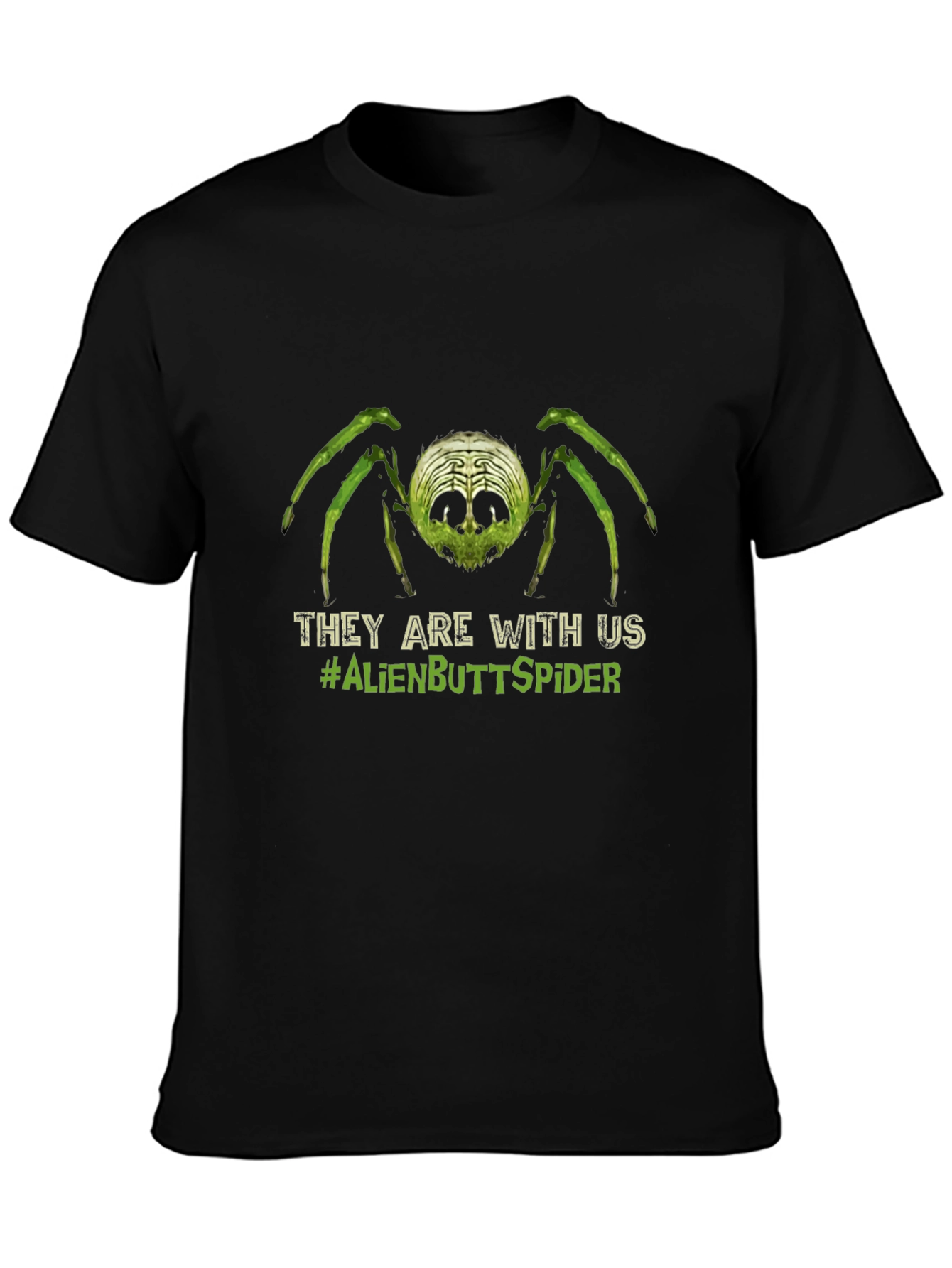 Alien Butt Spider Graphic Tee - Novelty T-Shirt