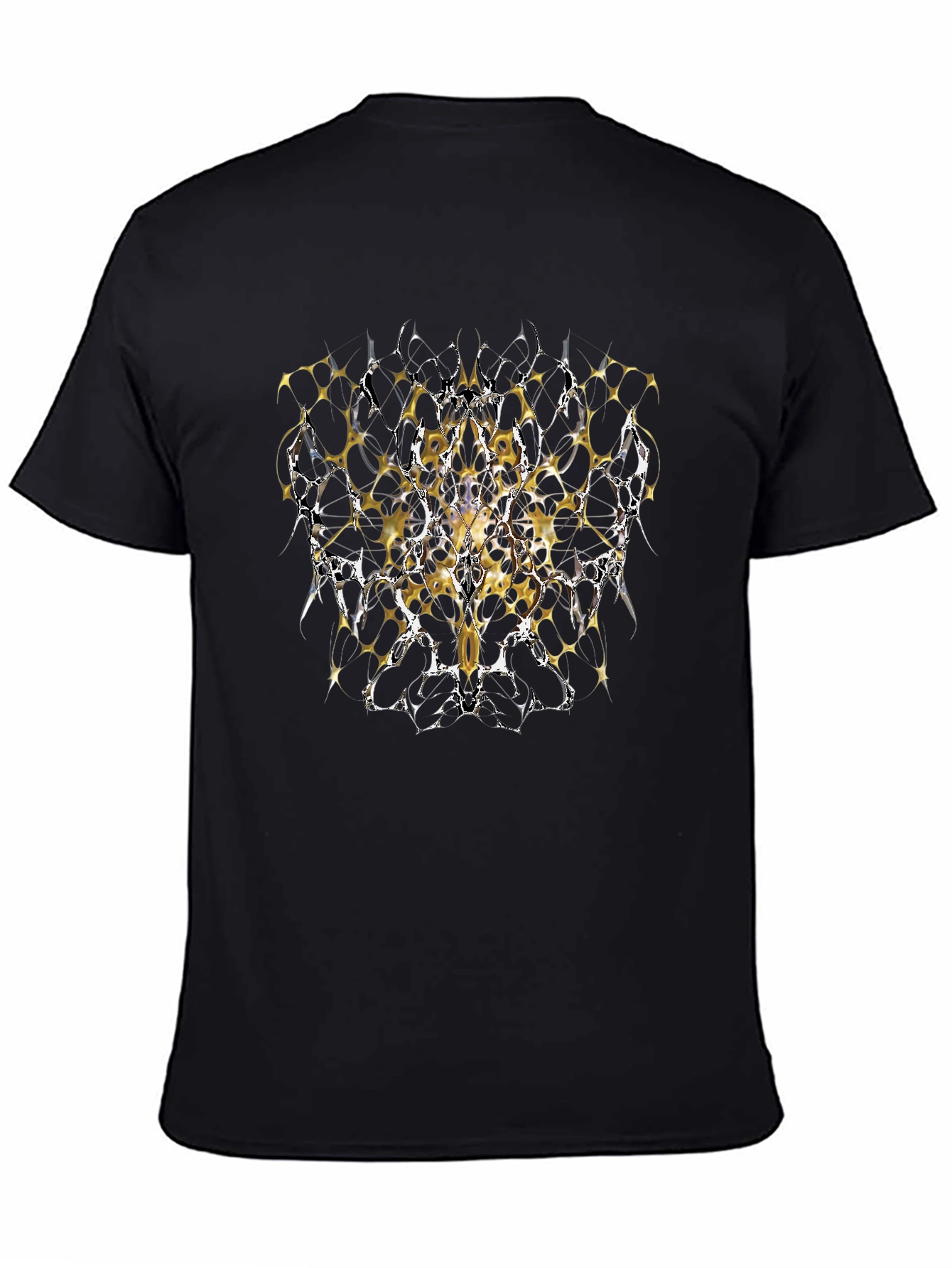 Abstract Graphic Print Black T-Shirt