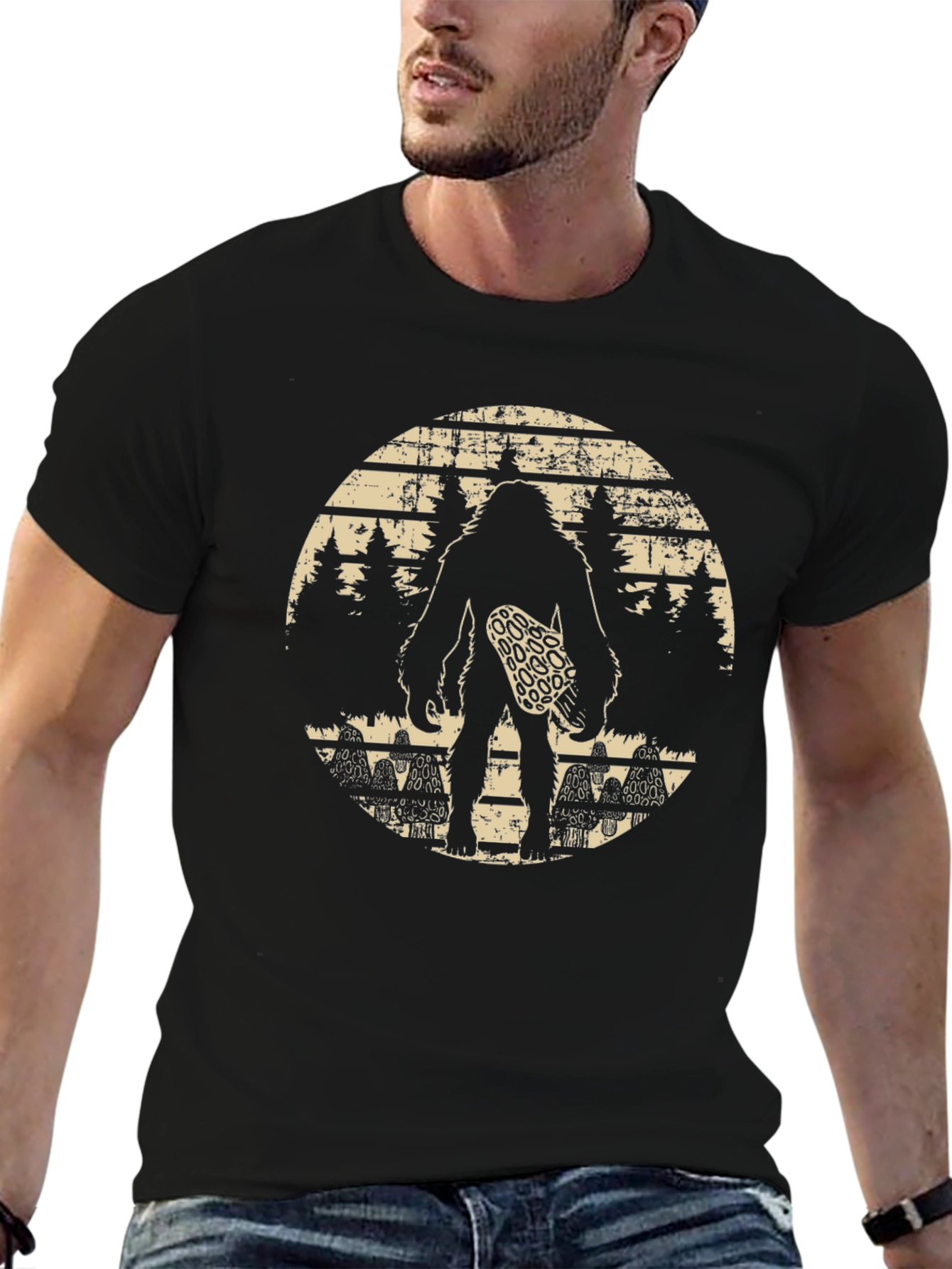 Bigfoot Skateboarder Graphic Tee