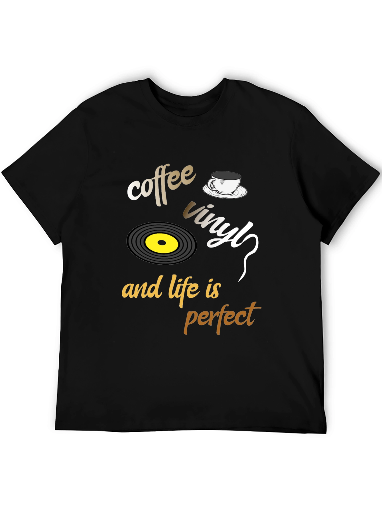 Coffee Vinyl & Life is Perfect Graphic Tee