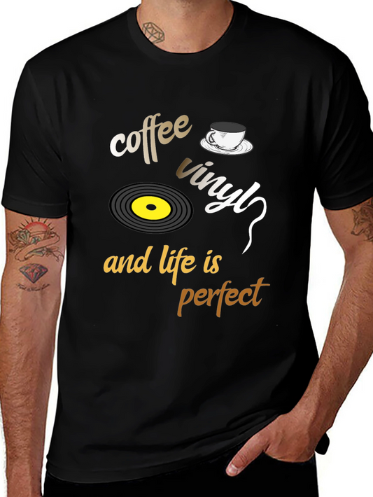 Coffee Vinyl & Life is Perfect Graphic Tee
