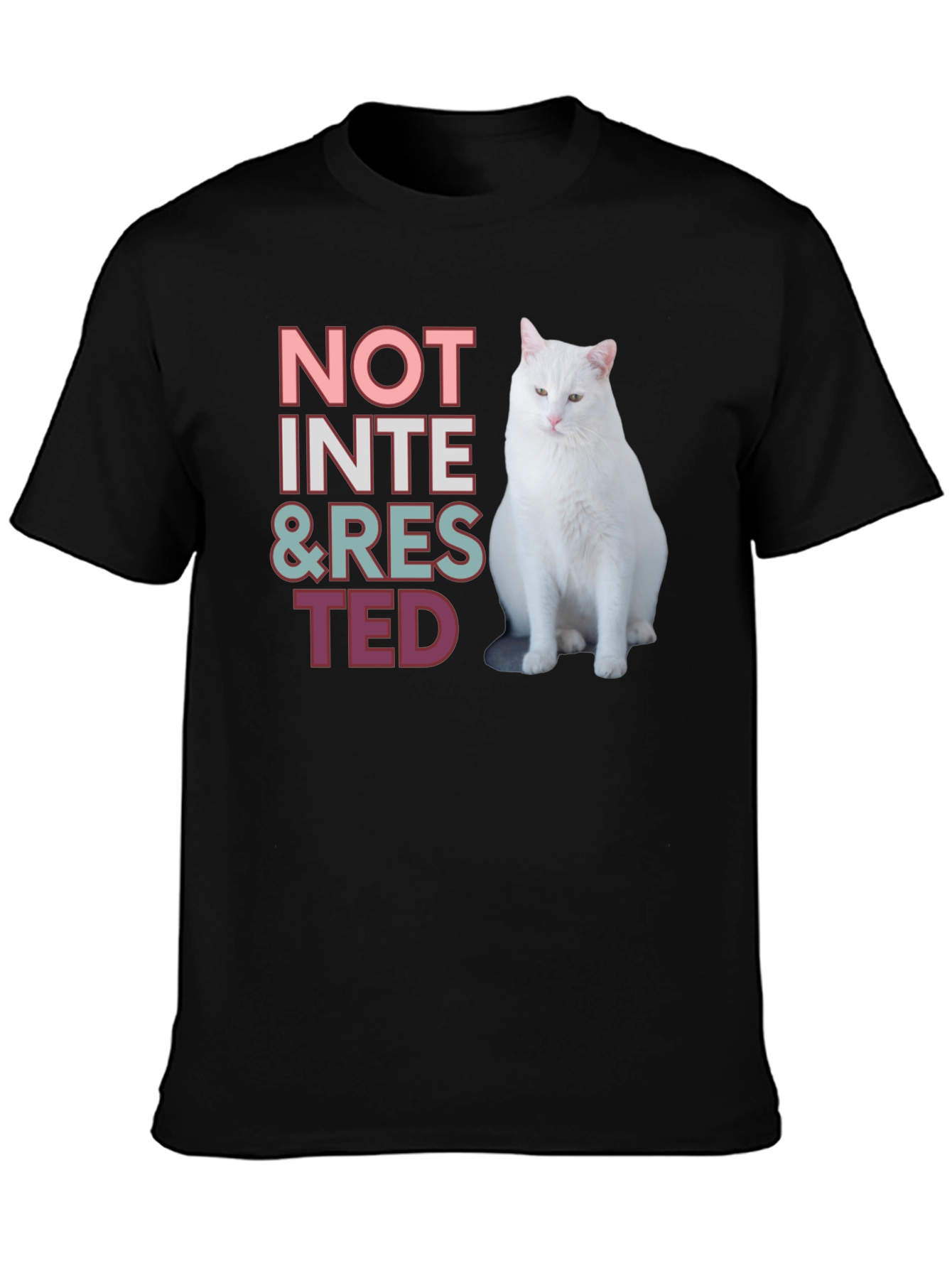 Not Interested Cat T-Shirt - Funny & Relaxed Style