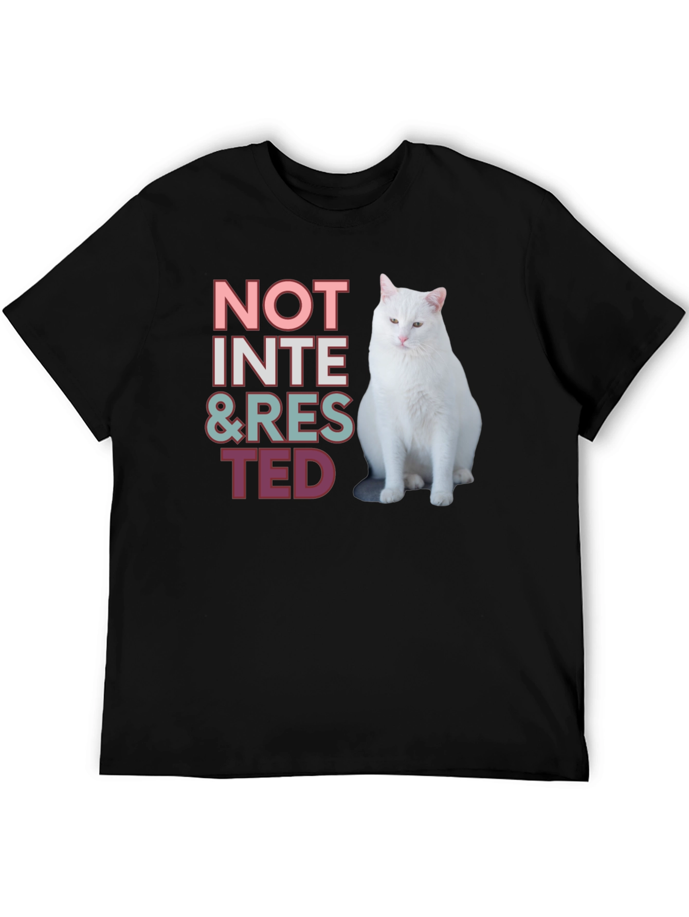 Not Interested Cat T-Shirt - Funny & Relaxed Style