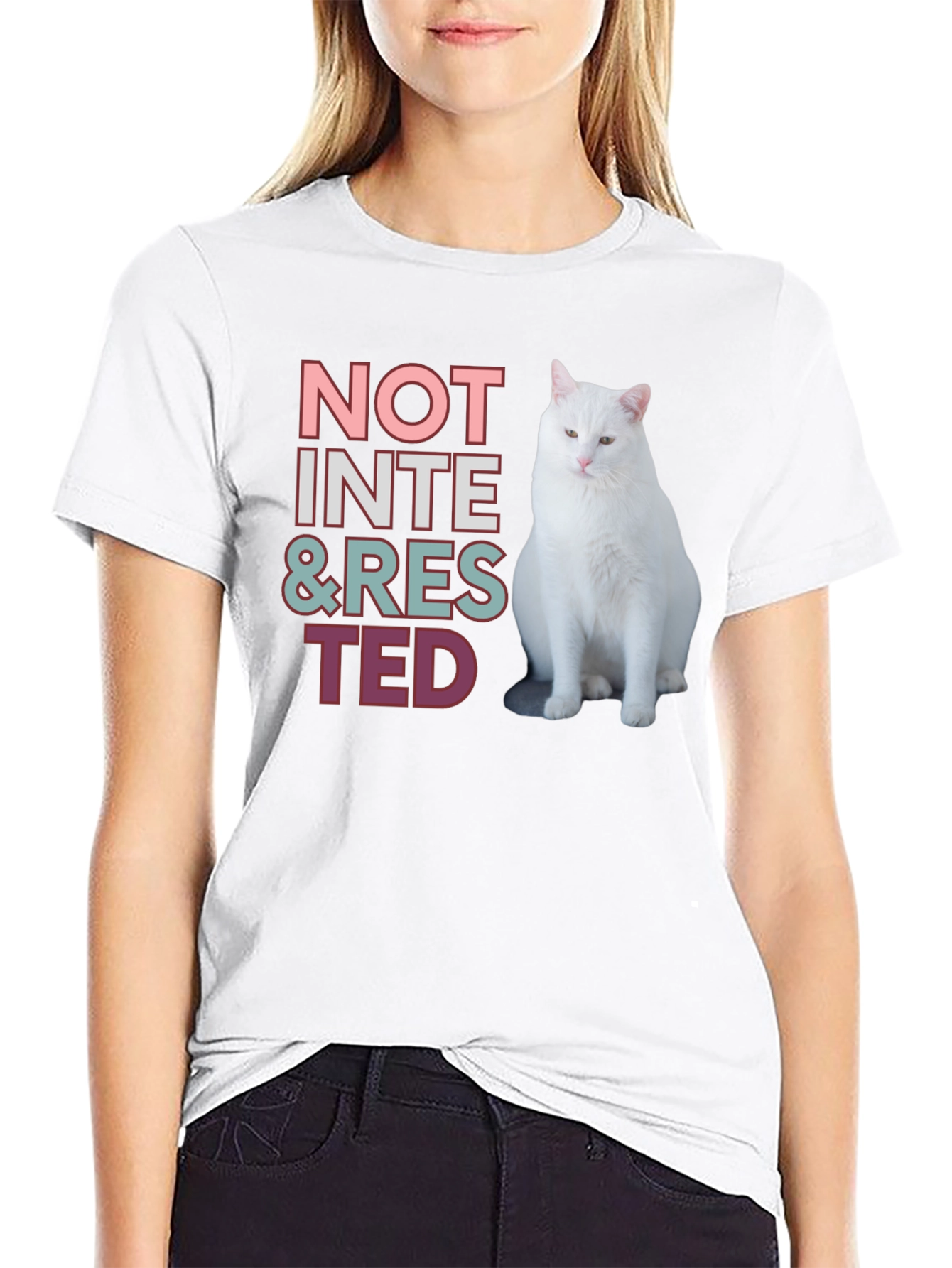 Not Interested Cat T-Shirt - Funny & Relaxed Style