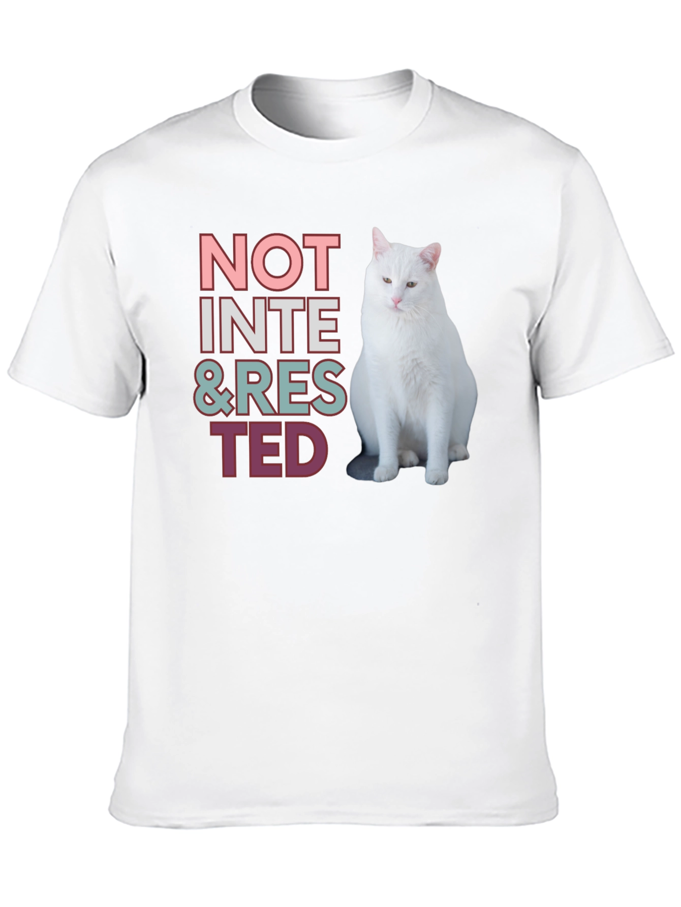 Not Interested Cat T-Shirt - Funny & Relaxed Style