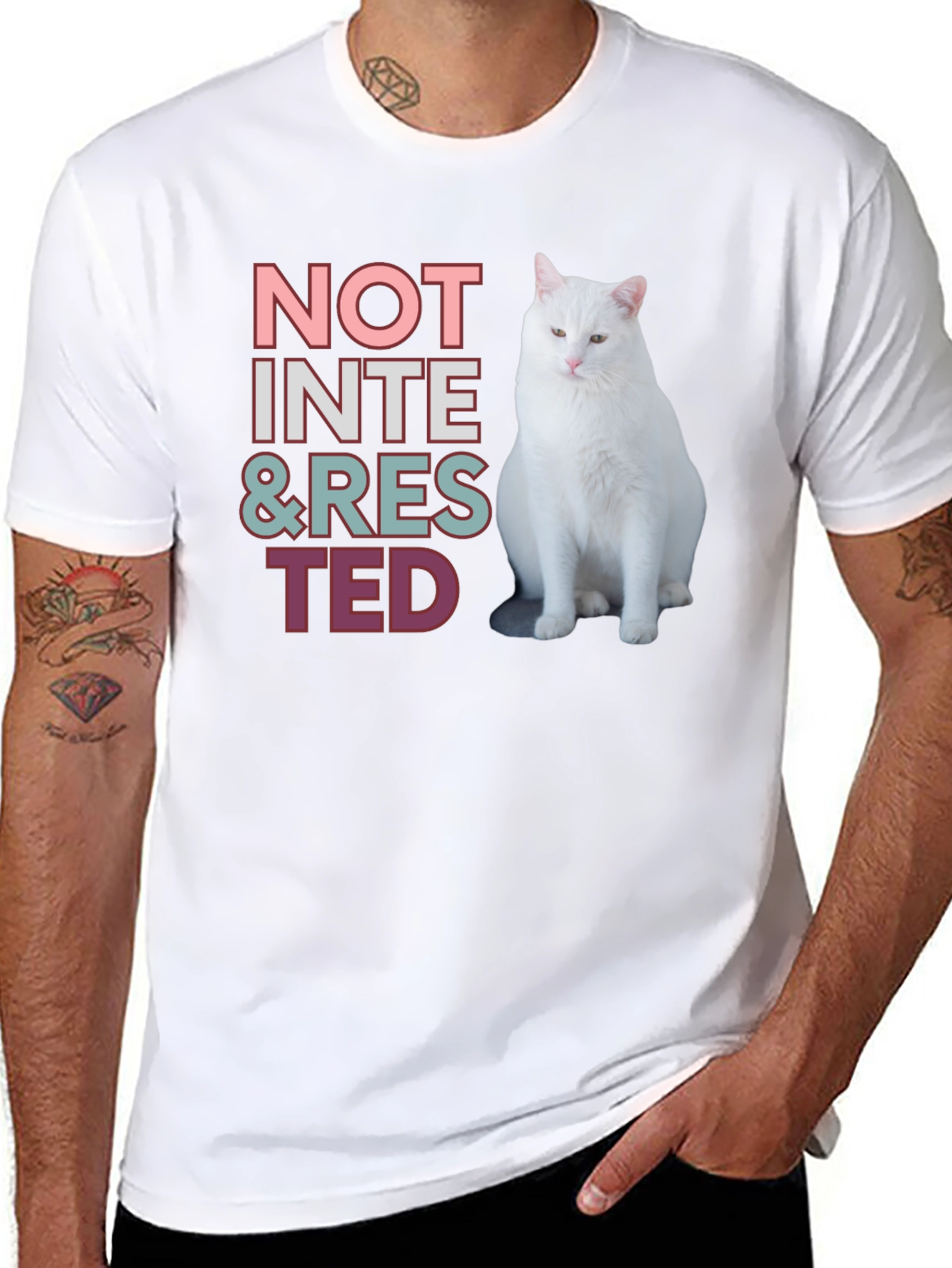 Not Interested Cat T-Shirt - Funny & Relaxed Style