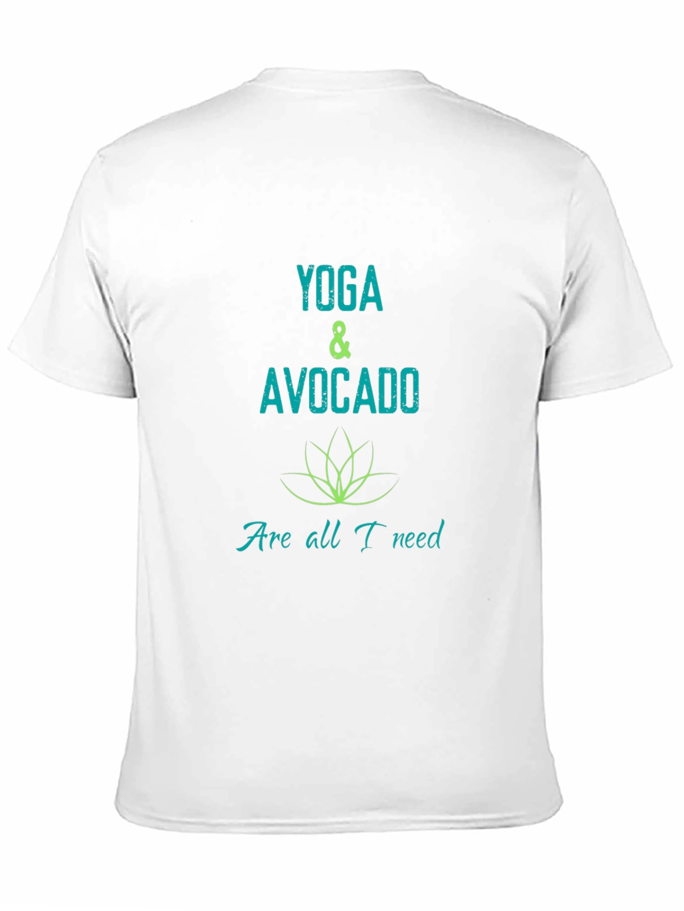Yoga & Avocado Graphic Black T-Shirt