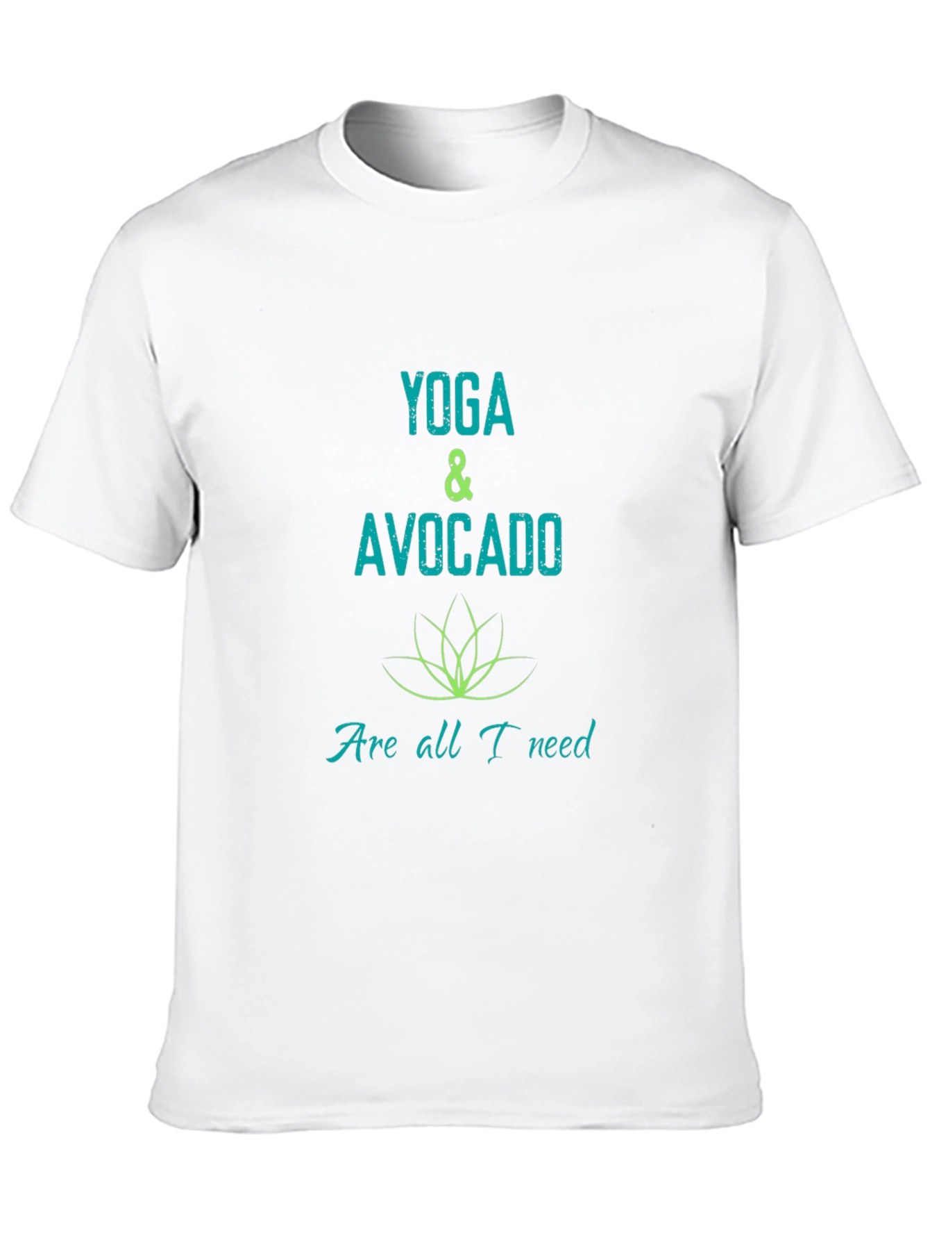 Yoga & Avocado Graphic Black T-Shirt