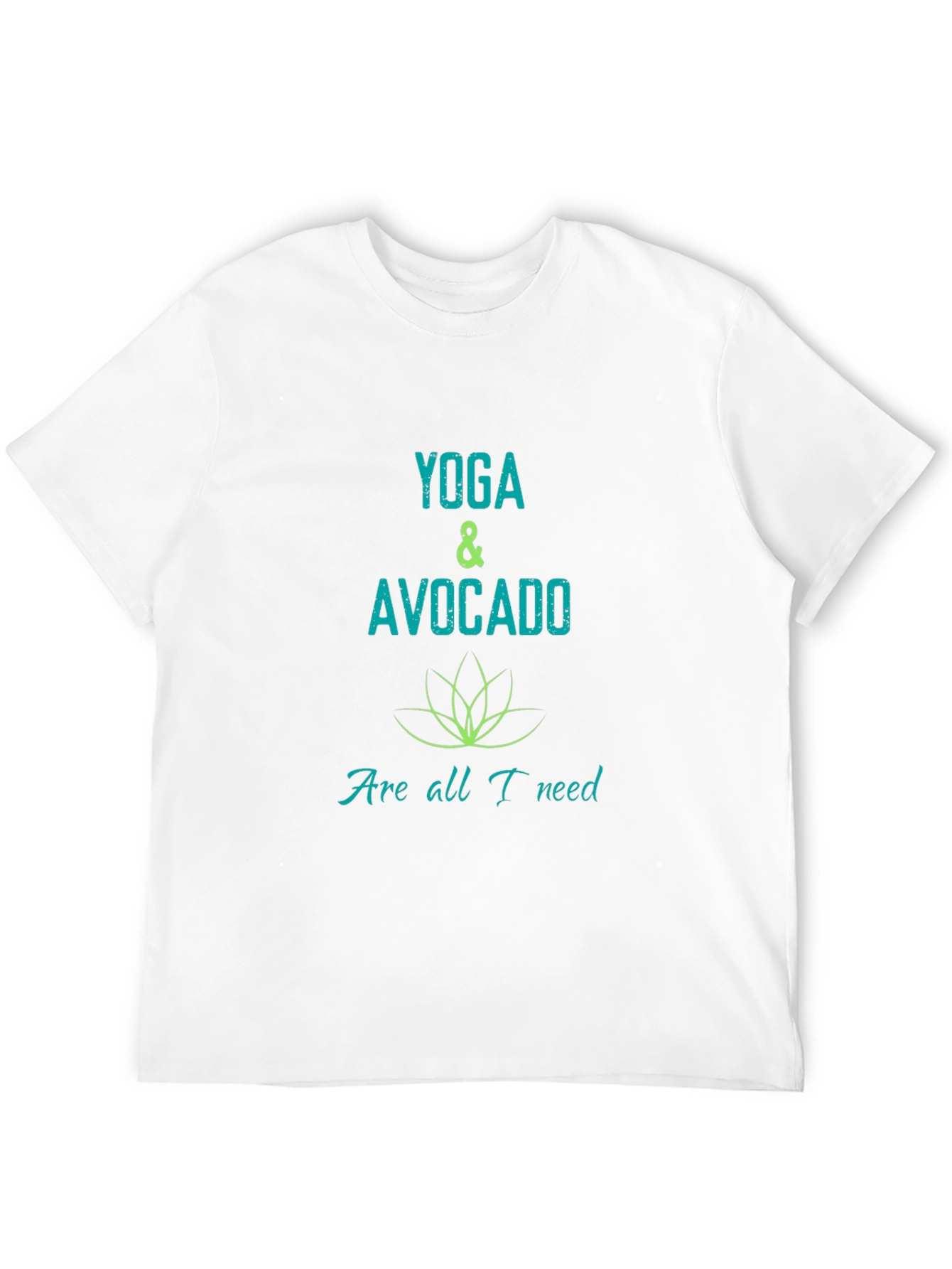 Yoga & Avocado Graphic Black T-Shirt