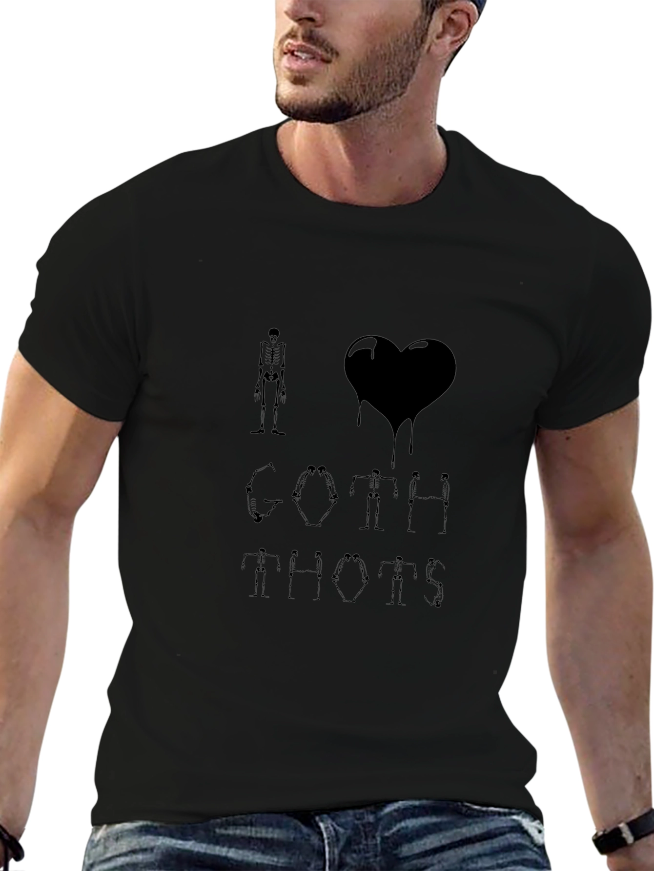 I Heart Goth Skeleton T-Shirt