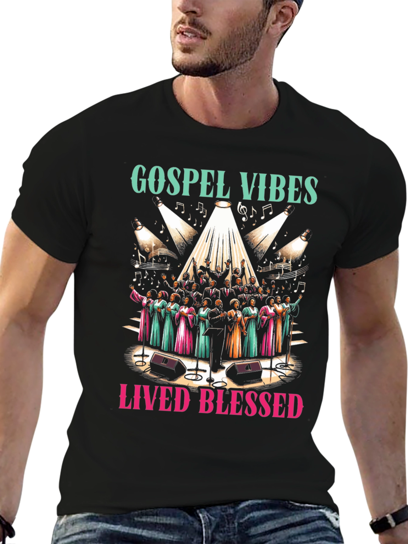 Gospel Vibes Graphic Tee - Lived Blessed Shirt