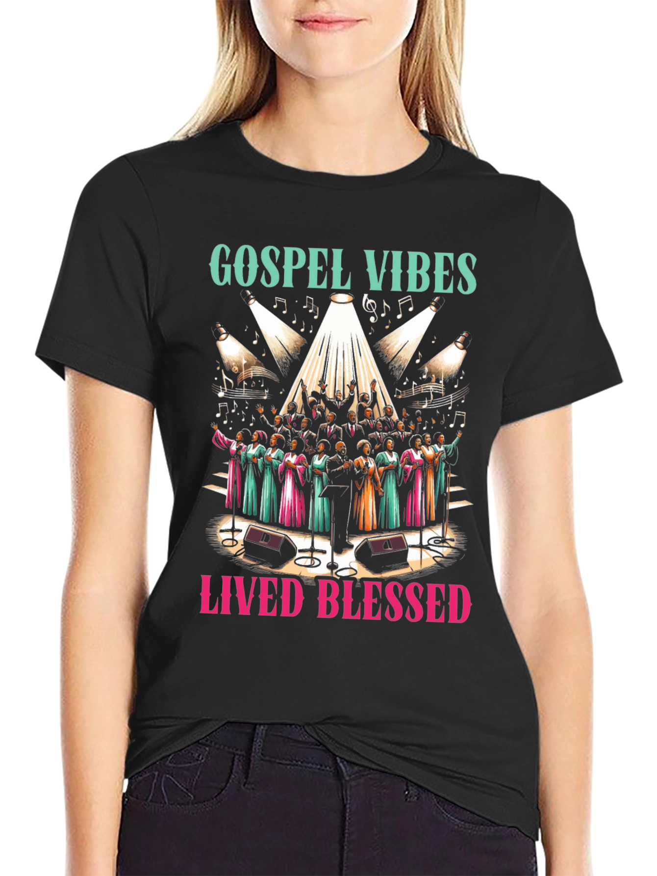Gospel Vibes Graphic Tee - Lived Blessed Shirt