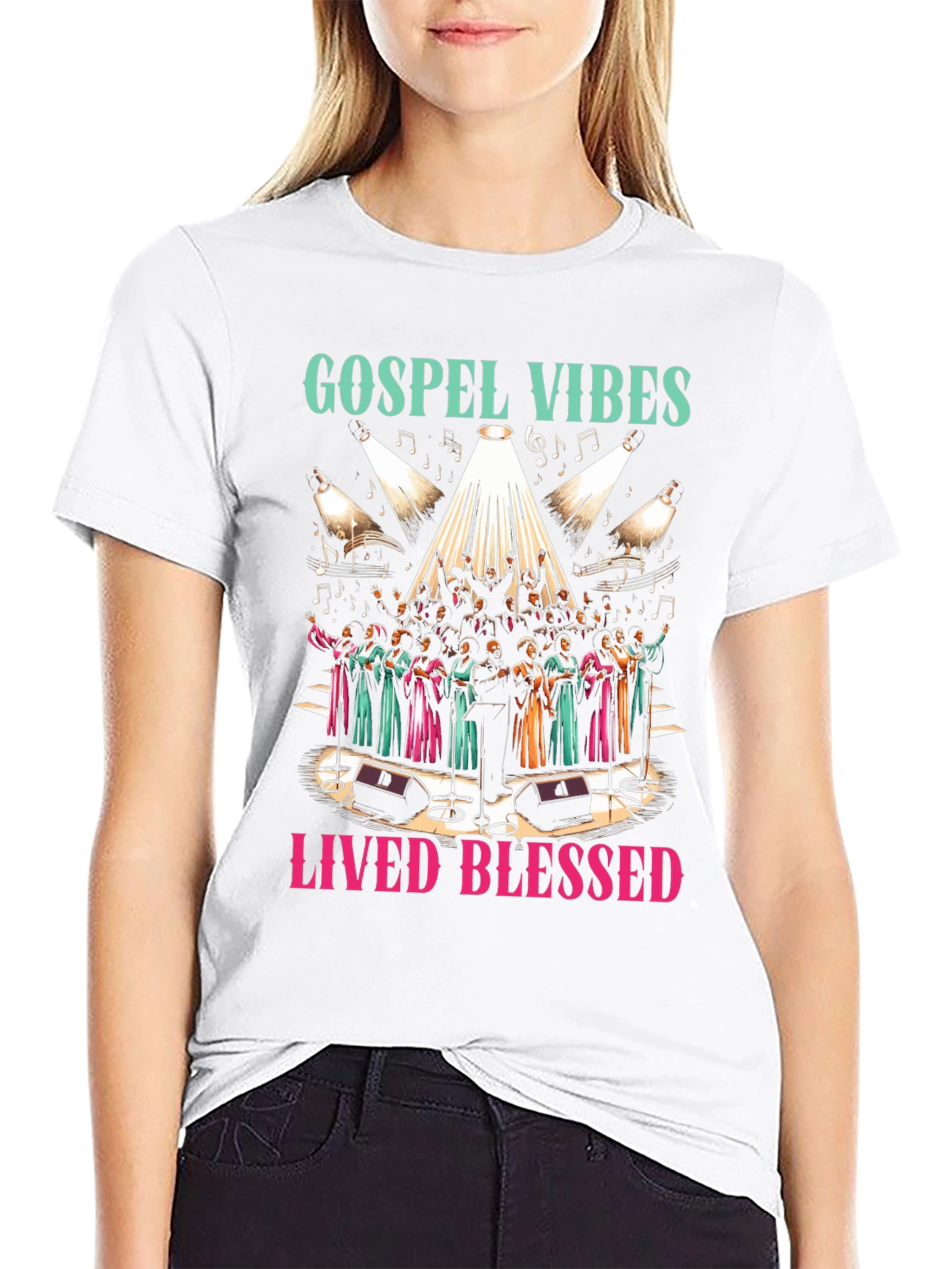 Gospel Vibes Graphic Tee - Lived Blessed Shirt
