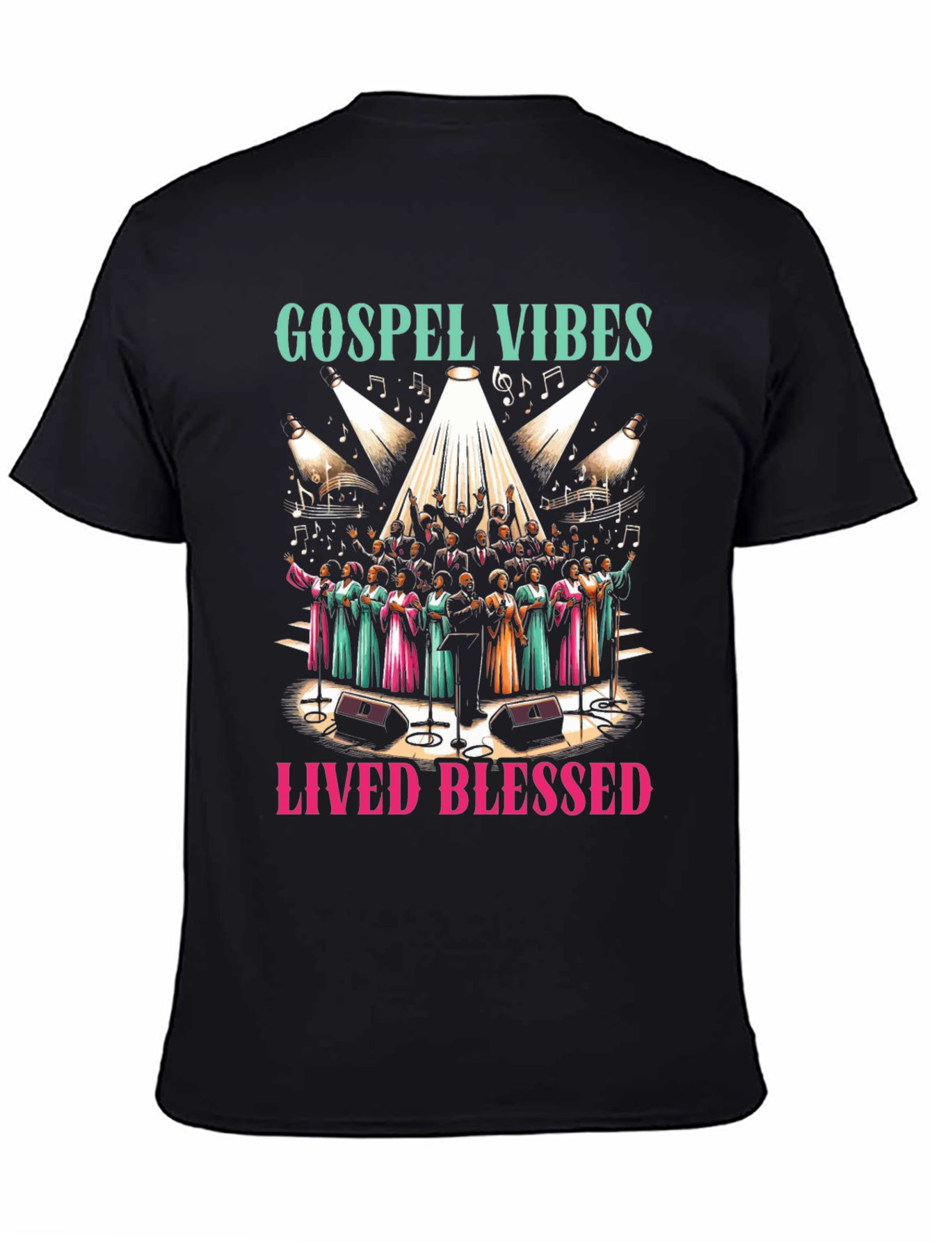Gospel Vibes Graphic Tee - Lived Blessed Shirt