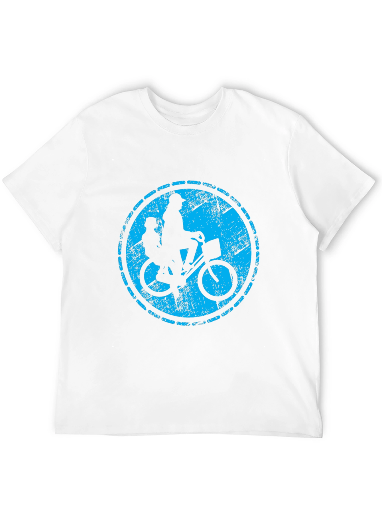 Retro Bicycle Ride Graphic T-Shirt - Black