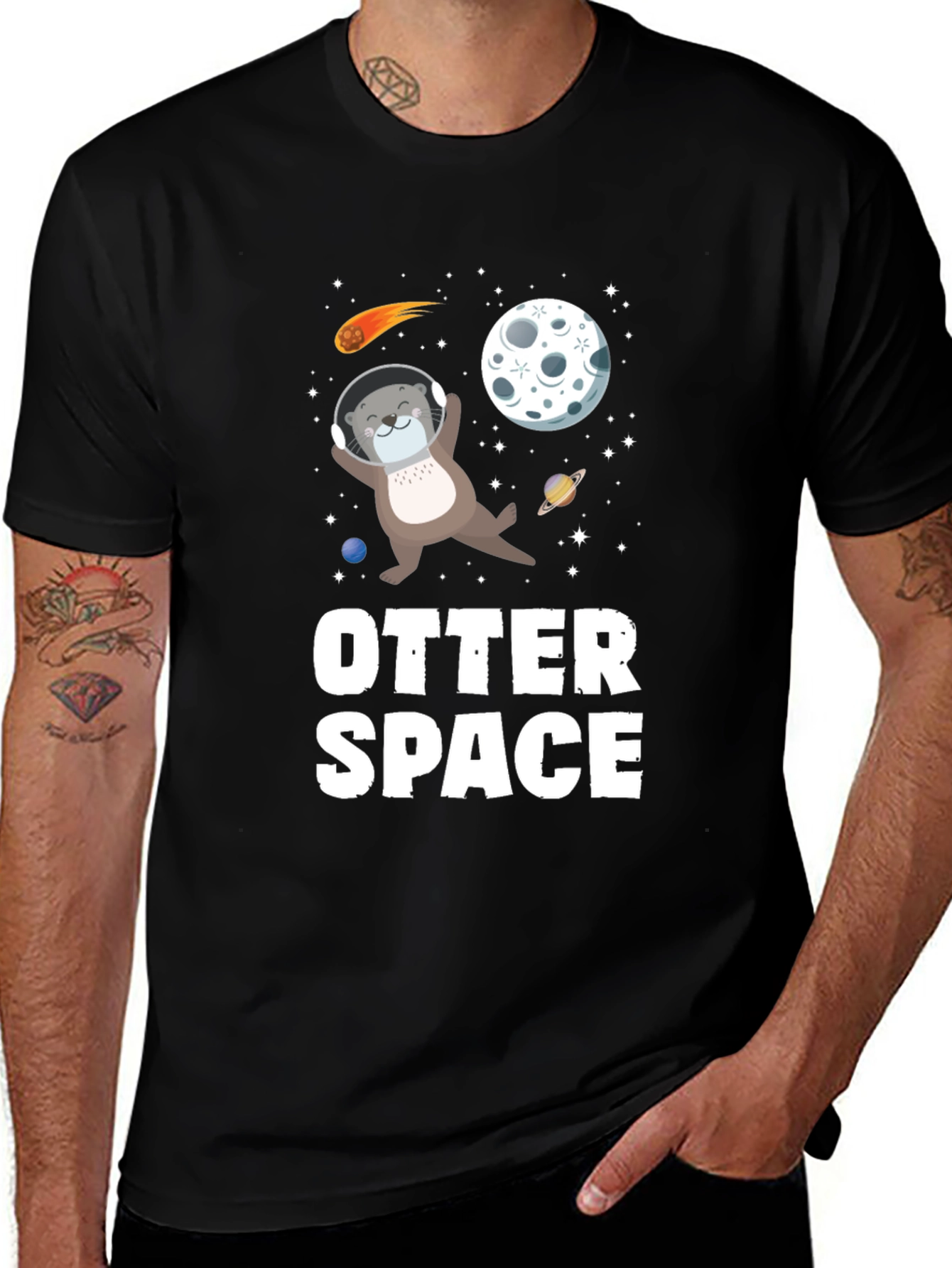 Otter Space T-Shirt - Astronaut Otter Tee